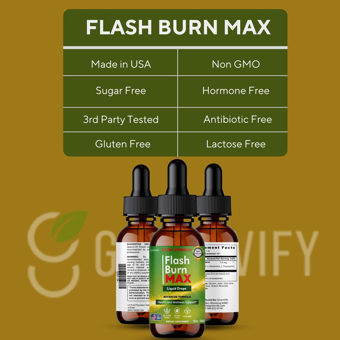 GREENVIFY Flash Burn MAX 60 Capsules