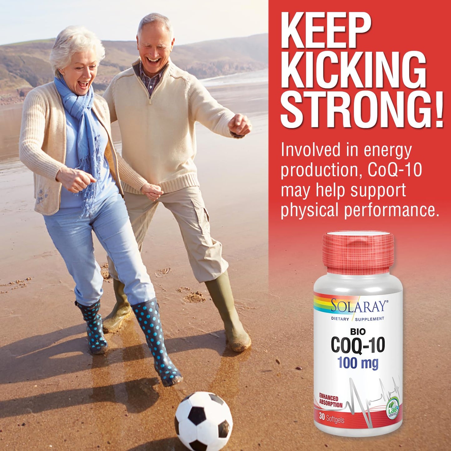 SOLARAY Bio CoQ-10 100 mg Softgel, 30 Count