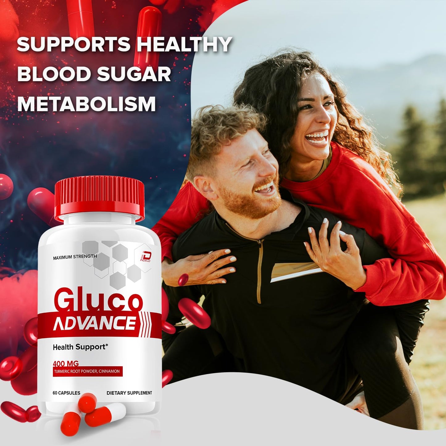 Indelo Gluco Advance Capsules 60 Count
