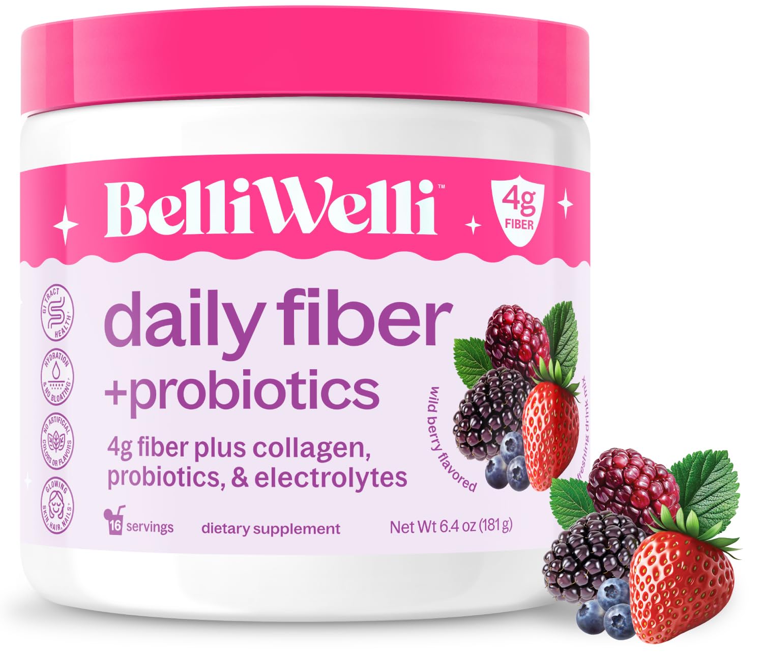 Belli Welli Fiber Supplement Powder 6.4 Ounce