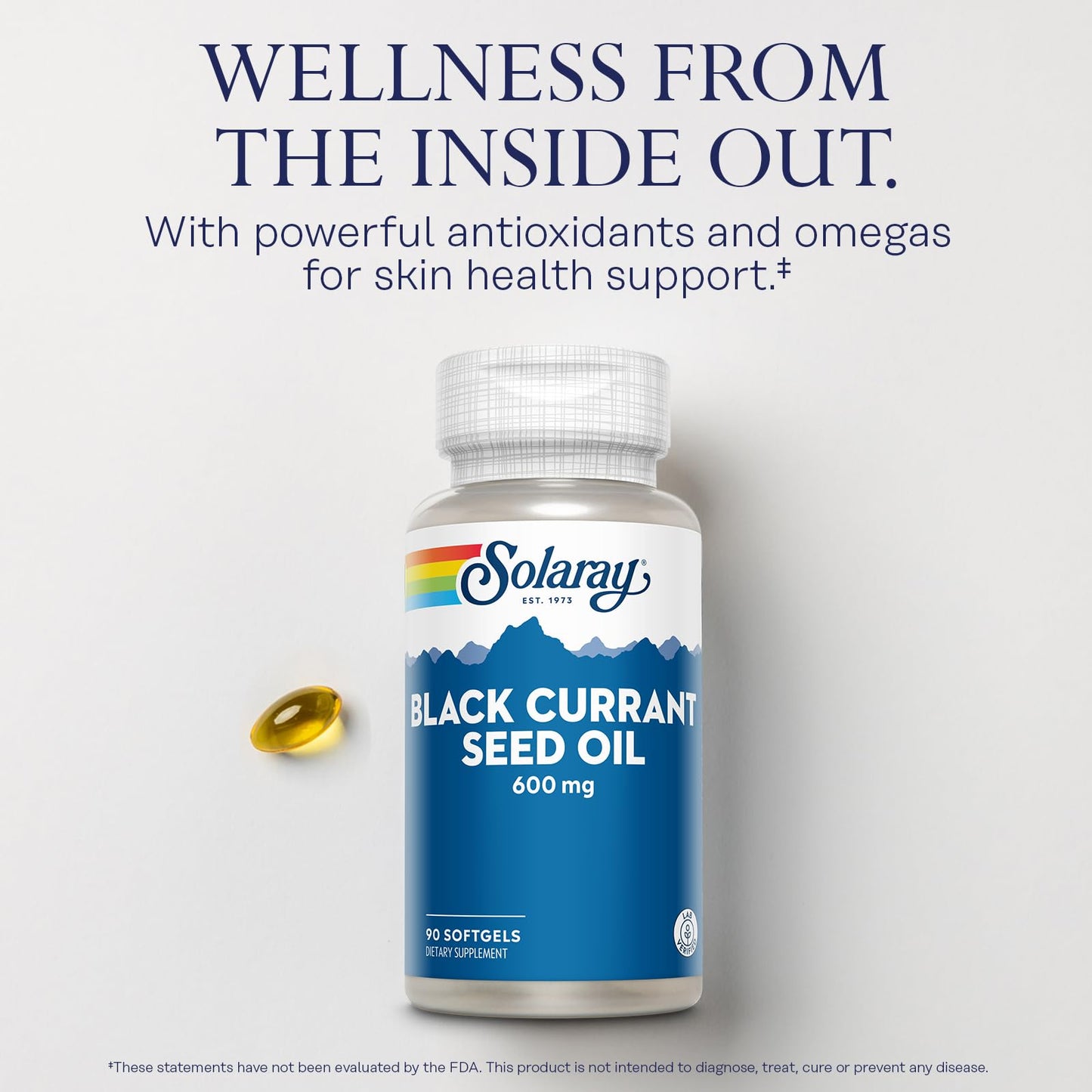 SOLARAY Black Currant Seed Oil 600 mg Softgel, 90 Softgels