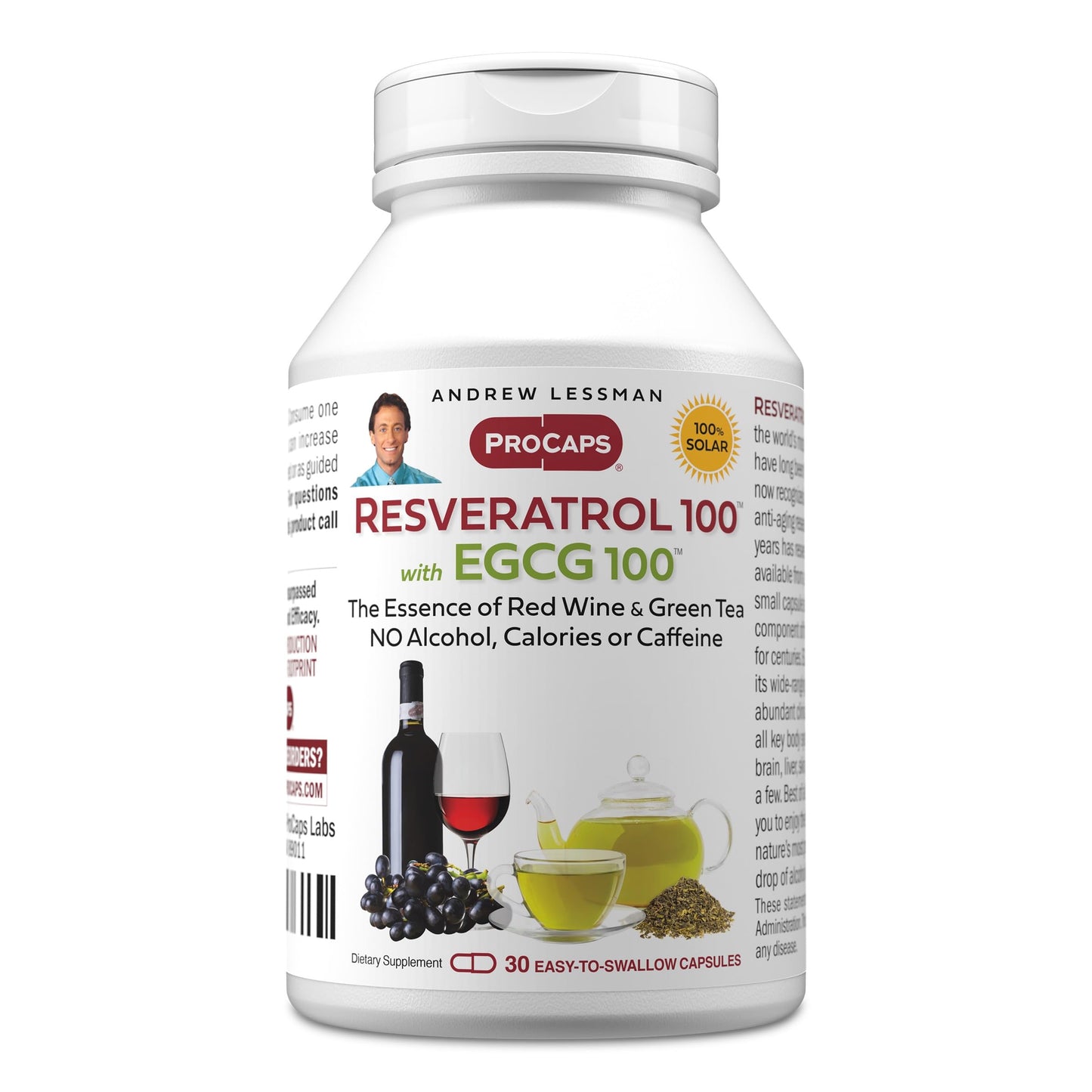 ANDREW LESSMAN Resveratrol-100 EGCG 100mg Capsule, 30 Capsules
