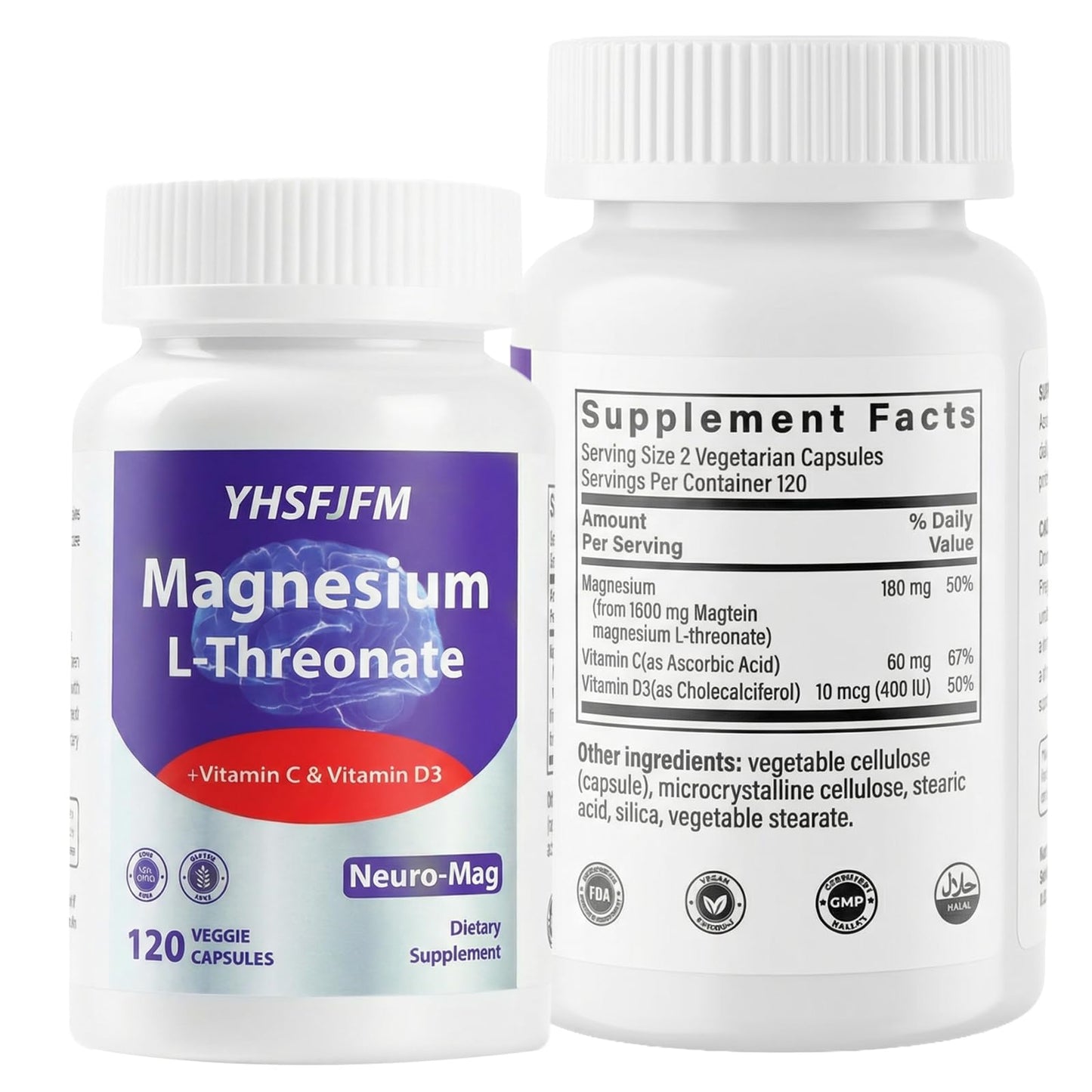 YHSFJFM Magnesium L-Threonate Capsule 120 Count