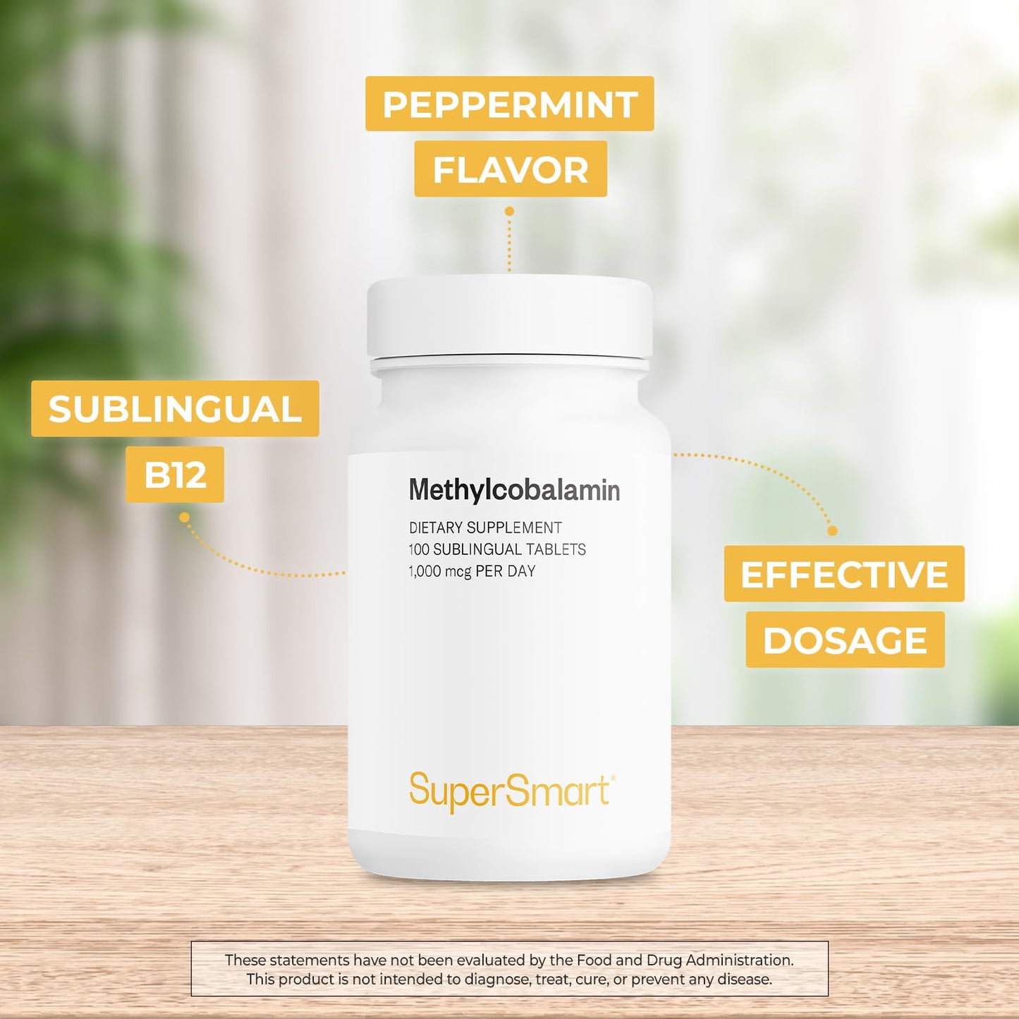 Supersmart Methylcobalamin B12 1000mcg Tablet 100 Count