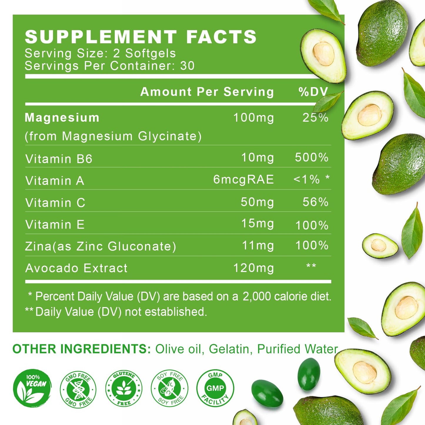 ZIPINKJ Magnesium Glycinate 400mg Softgels 120 Count