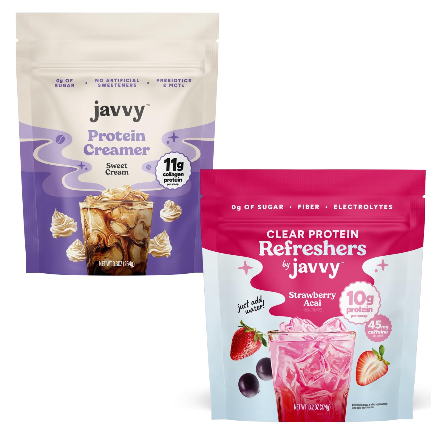 Javvy Clear Protein Powder with Protein Creamer Strawberry Cream 22.5