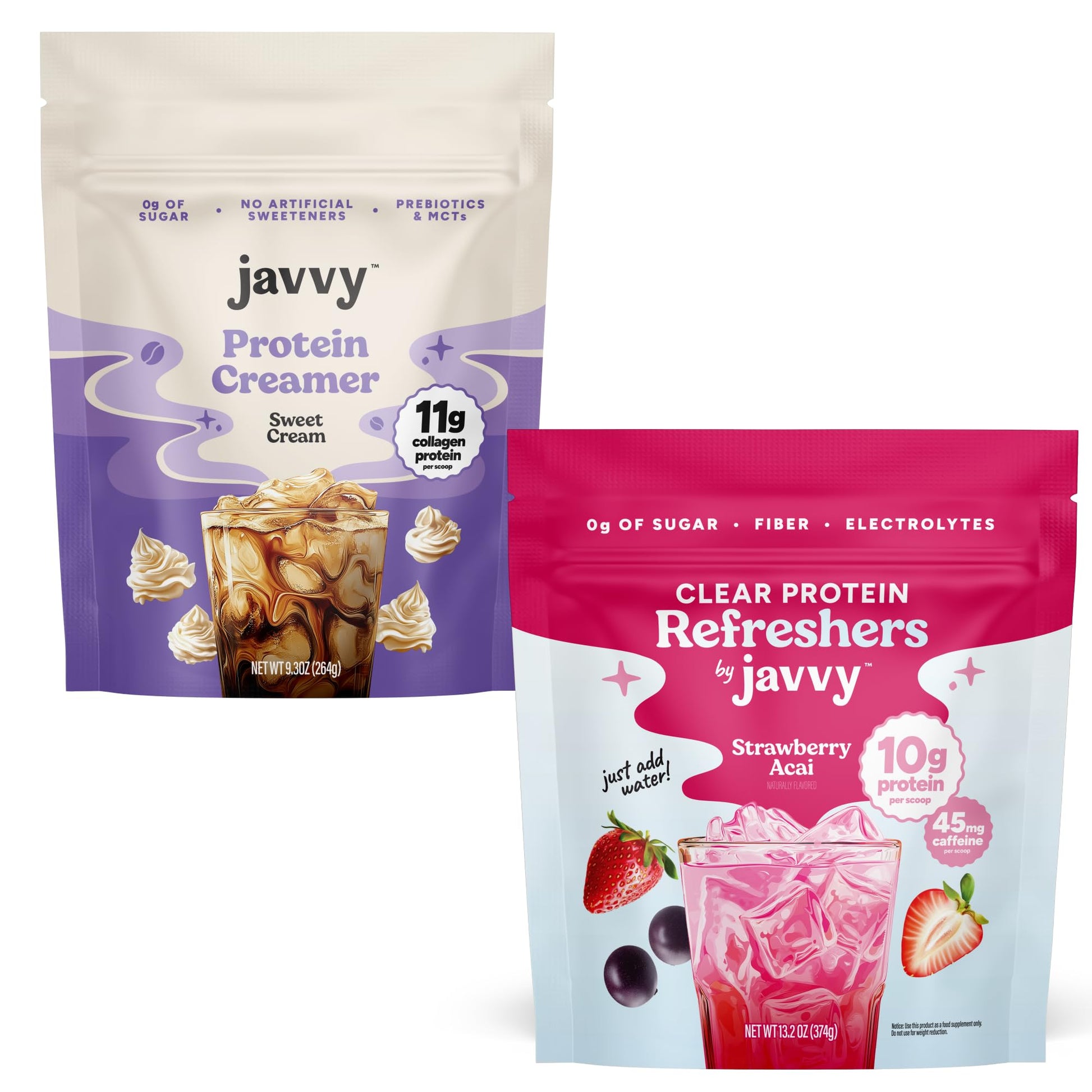 Javvy Clear Protein Powder with Protein Creamer Strawberry Cream 22.5