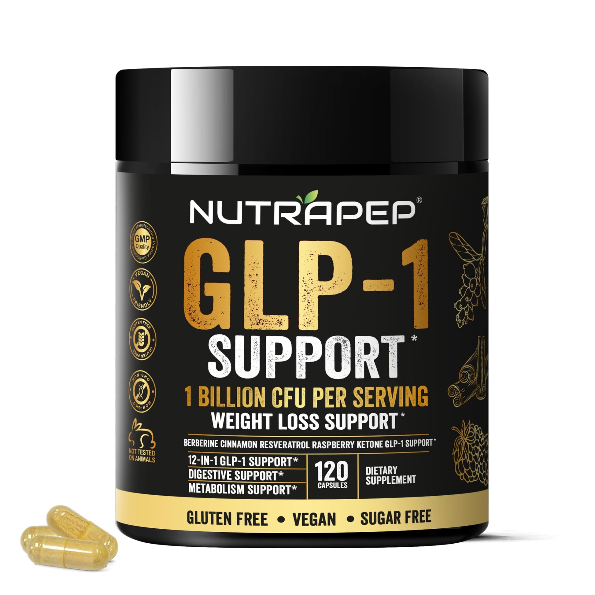 NutraPep GLP-1 Support Weight Loss Probiotic Supplement Capsule 120