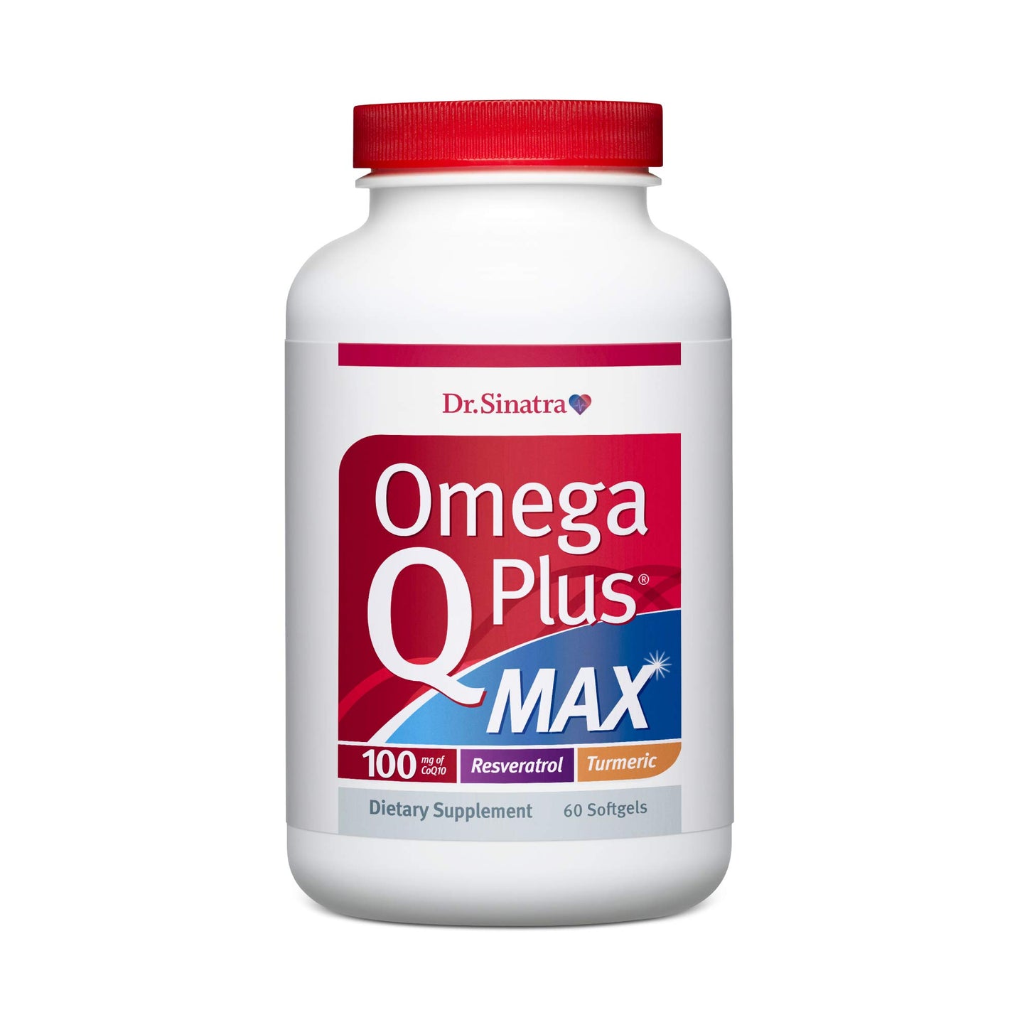 Dr. Sinatra Omega Q Plus MAX with Omega 3, CoQ10, Resveratrol & Turmeric 60 Softgels