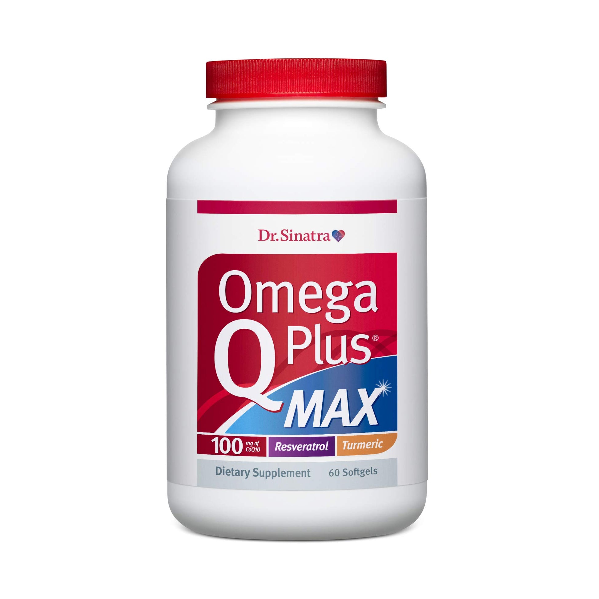 Dr. Sinatra Omega Q Plus MAX with Omega 3, CoQ10, Resveratrol & Turmeric 60 Softgels