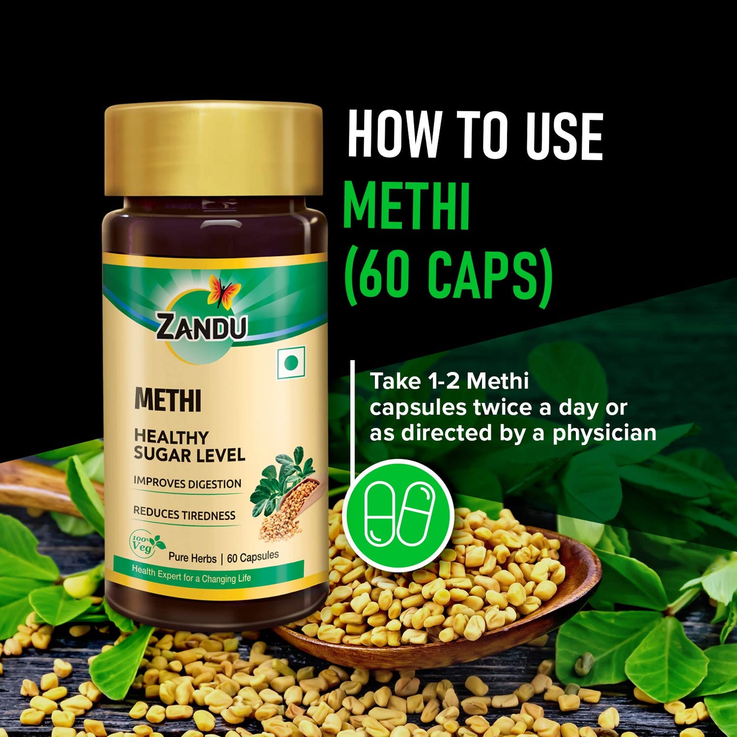 Zandu Methi Capsules 60 Capsules