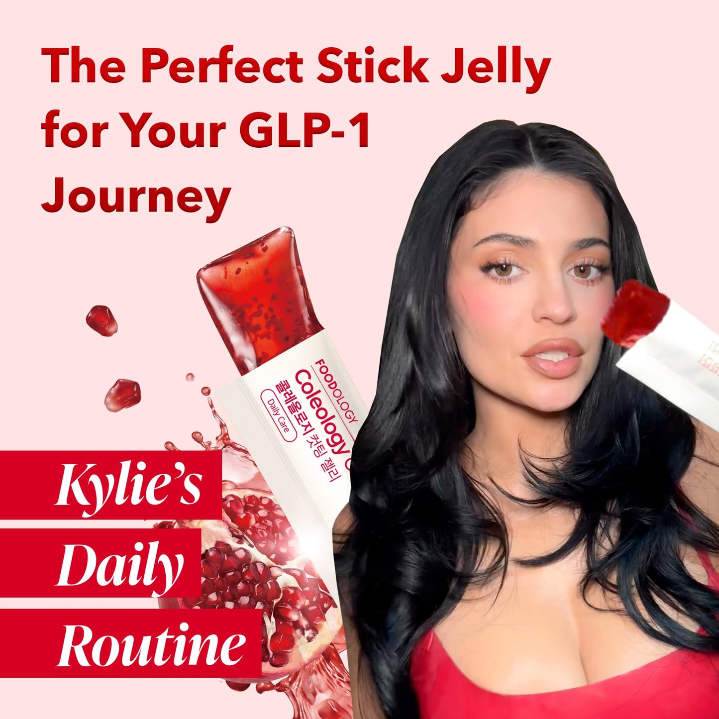 FOODOLOGY Coleology Cutting Stick Jelly (Pomegranate) Gummy 10 Count