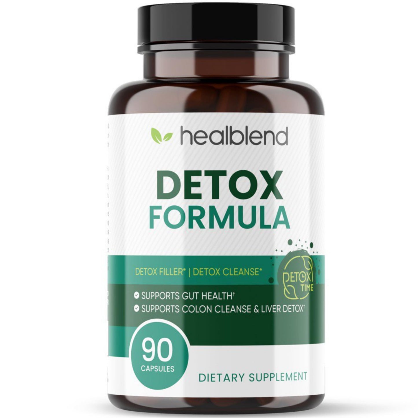 Healblend Detox Formula - Body Cleanse & Digestive Support with Milk Thistle, Bentonite Clay 90 Capsules