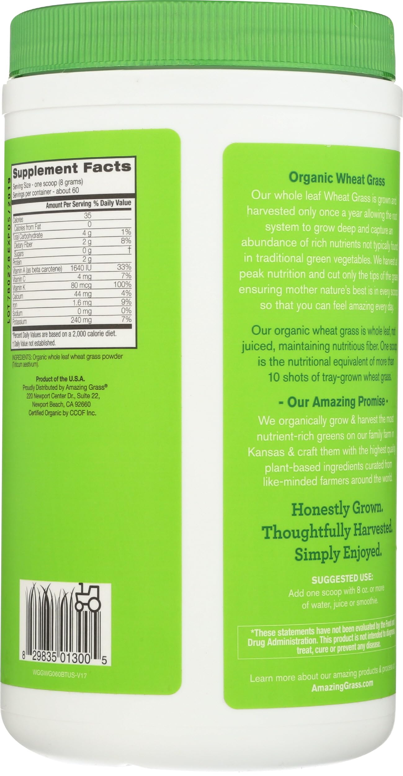 Amazing Grass Wheat Grass Powder 17 Ounces