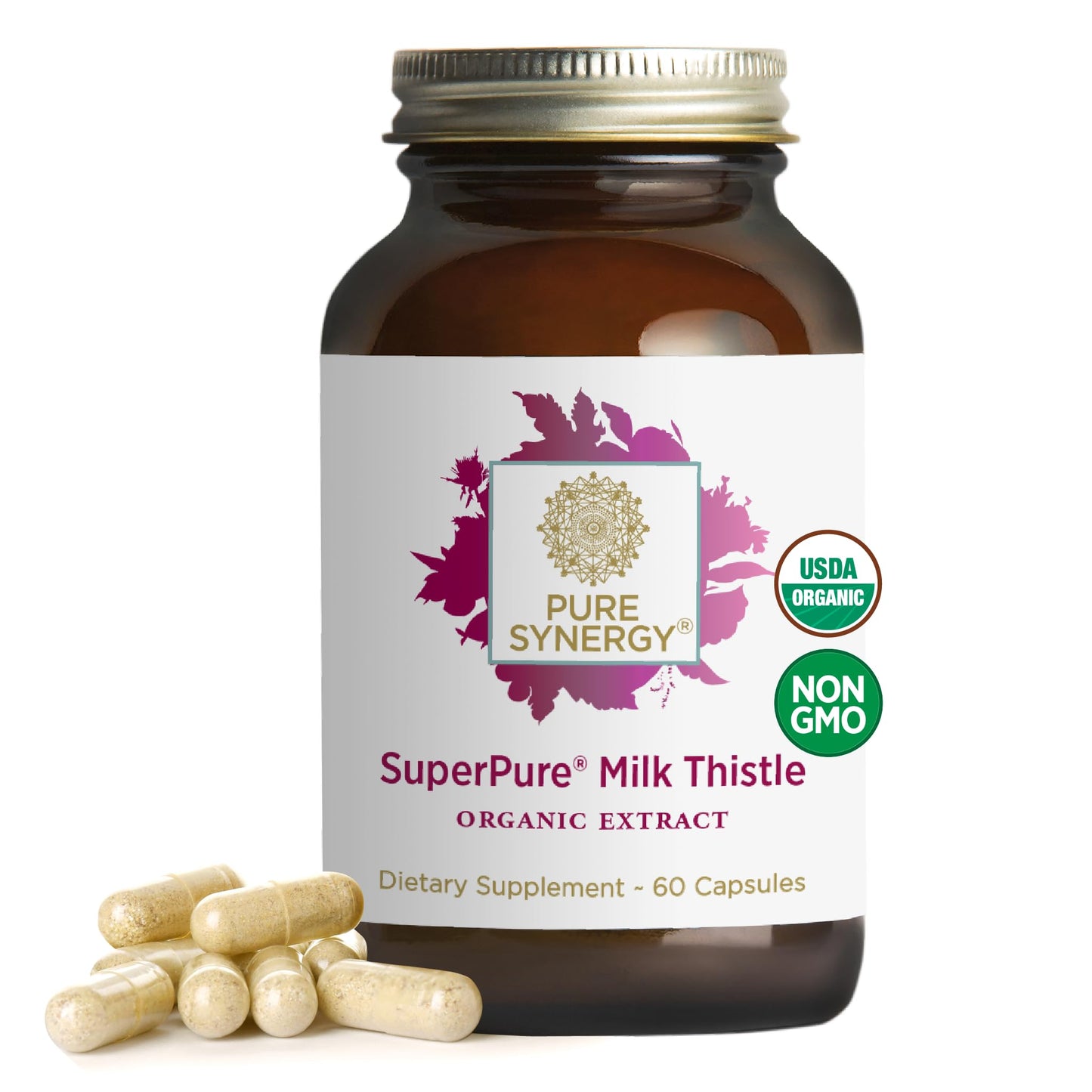 PURE SYNERGY Milk Thistle Extract SuperPure Capsules, 60 Count