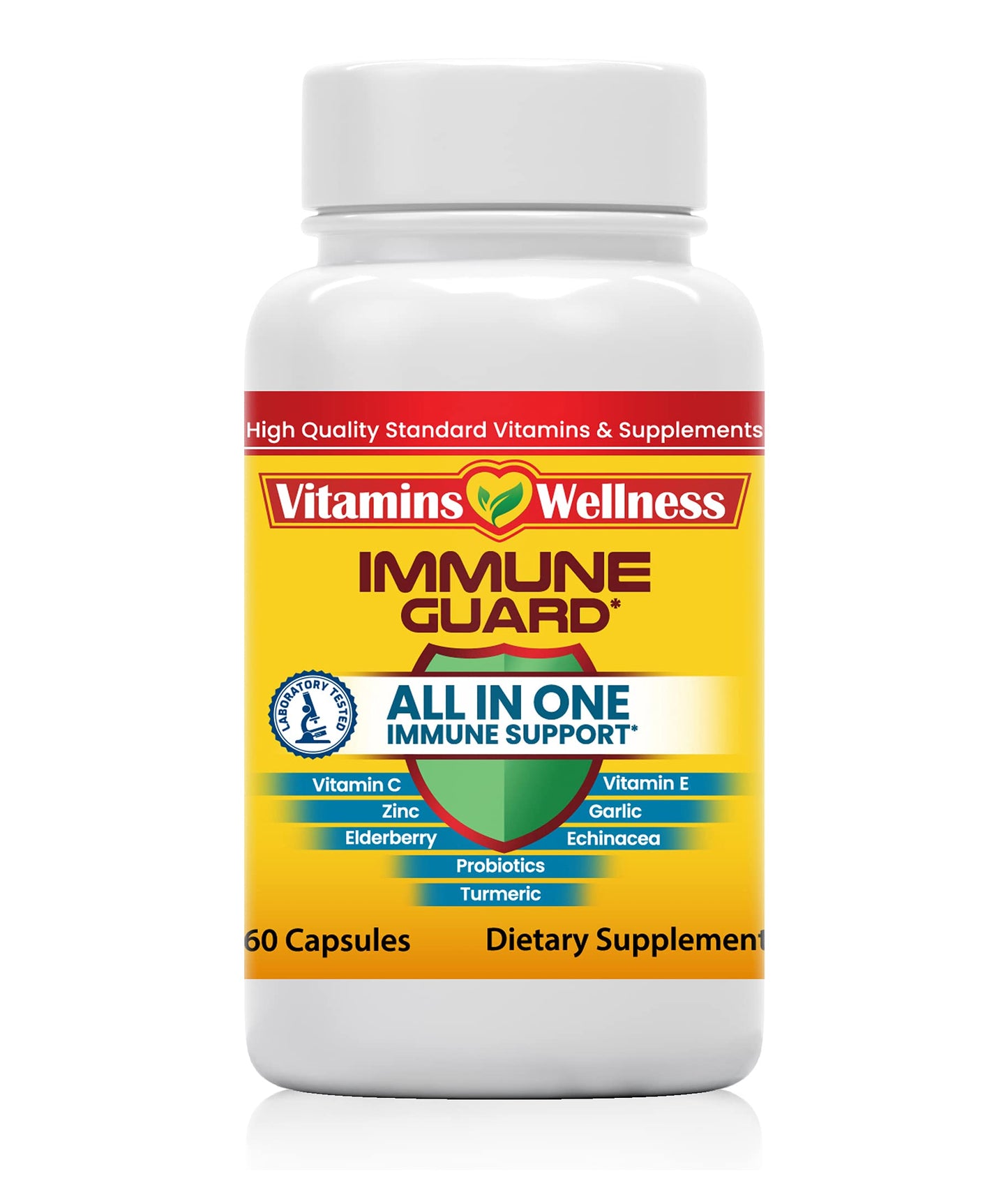 Vitamins Wellness 10-in-1 Immune Support Capsule, 60 Count
