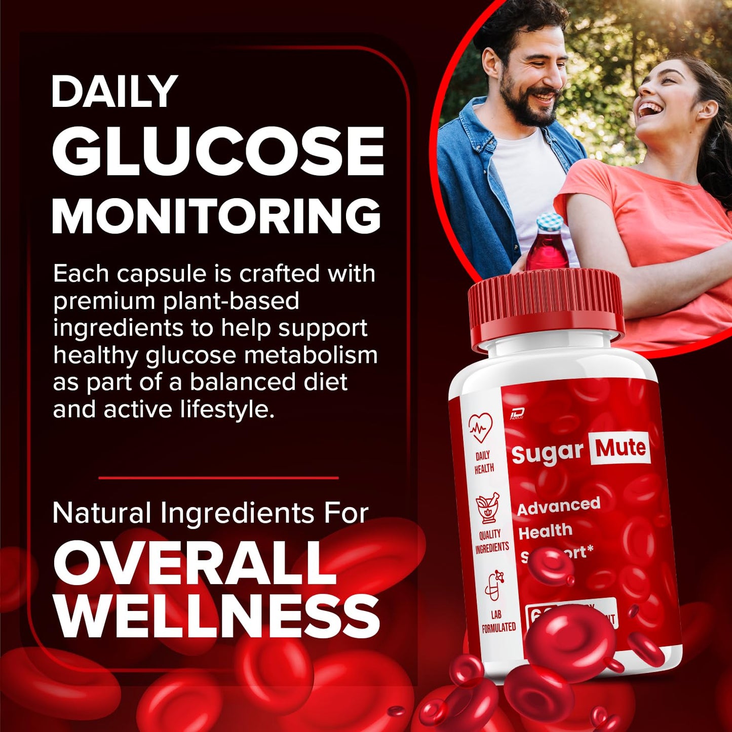 Indelo SugarMute Natural Blend Daily Health Supplement Capsules 120