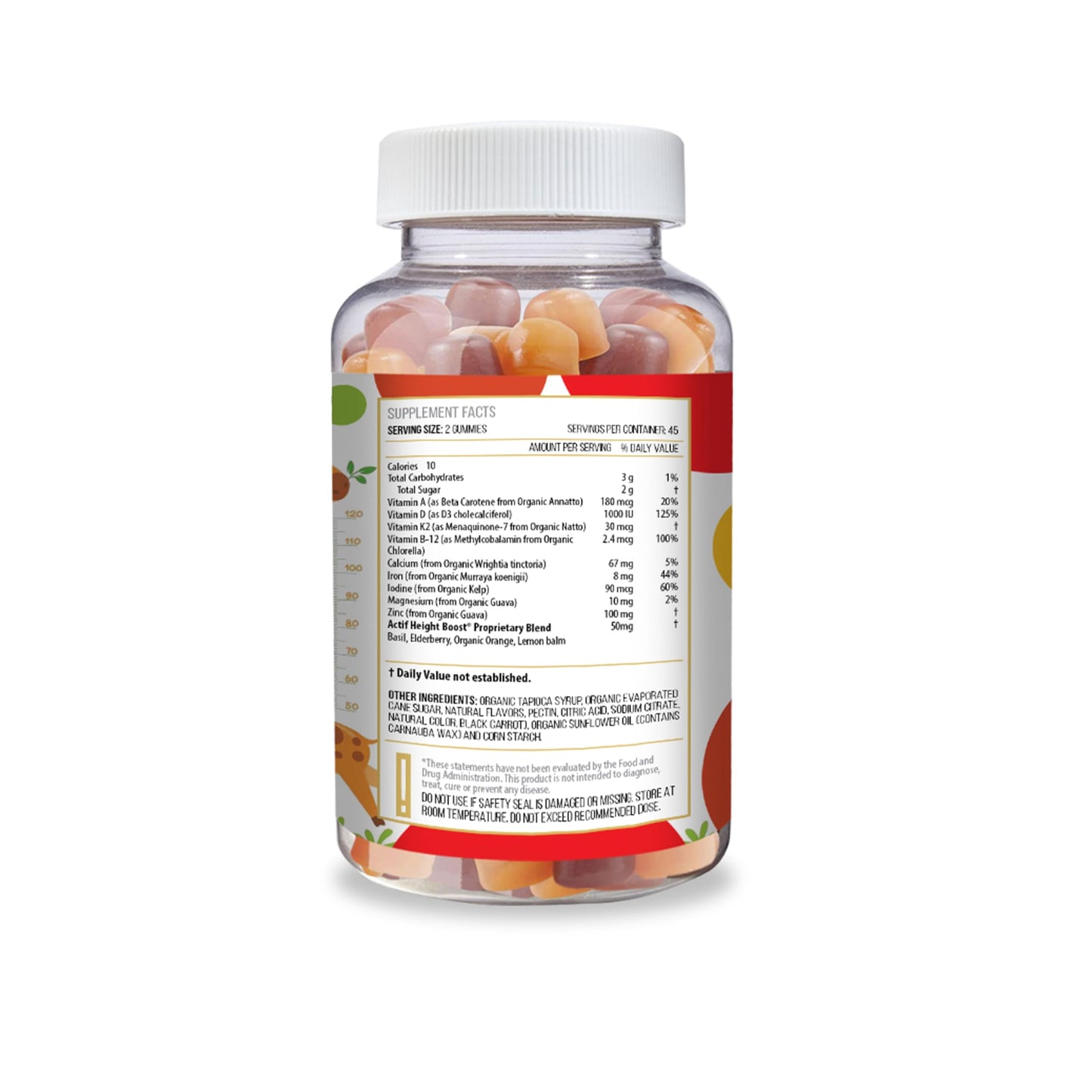 ACTIF Height Boost Mega Support for Kids 3-8 Years Old Gummies, 90 Count