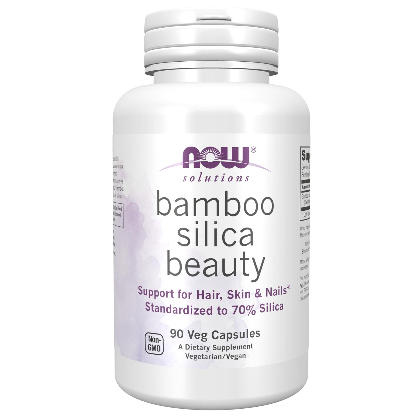 NOW Foods Bamboo Silica Beauty Capsule, 90 Veg Capsules