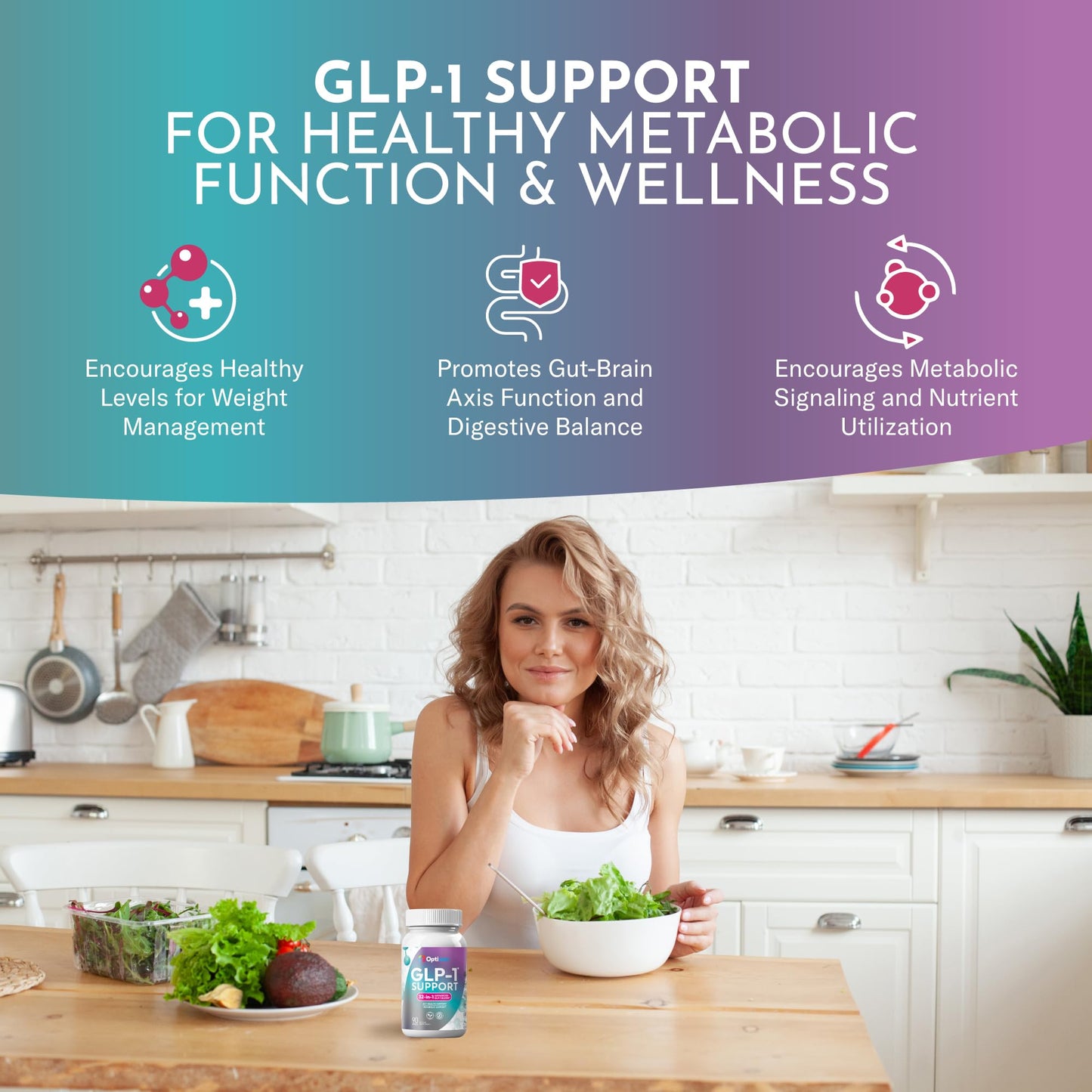 Optiwav GLP-1 Support Supplement for Weight Loss Capsule 90 Count