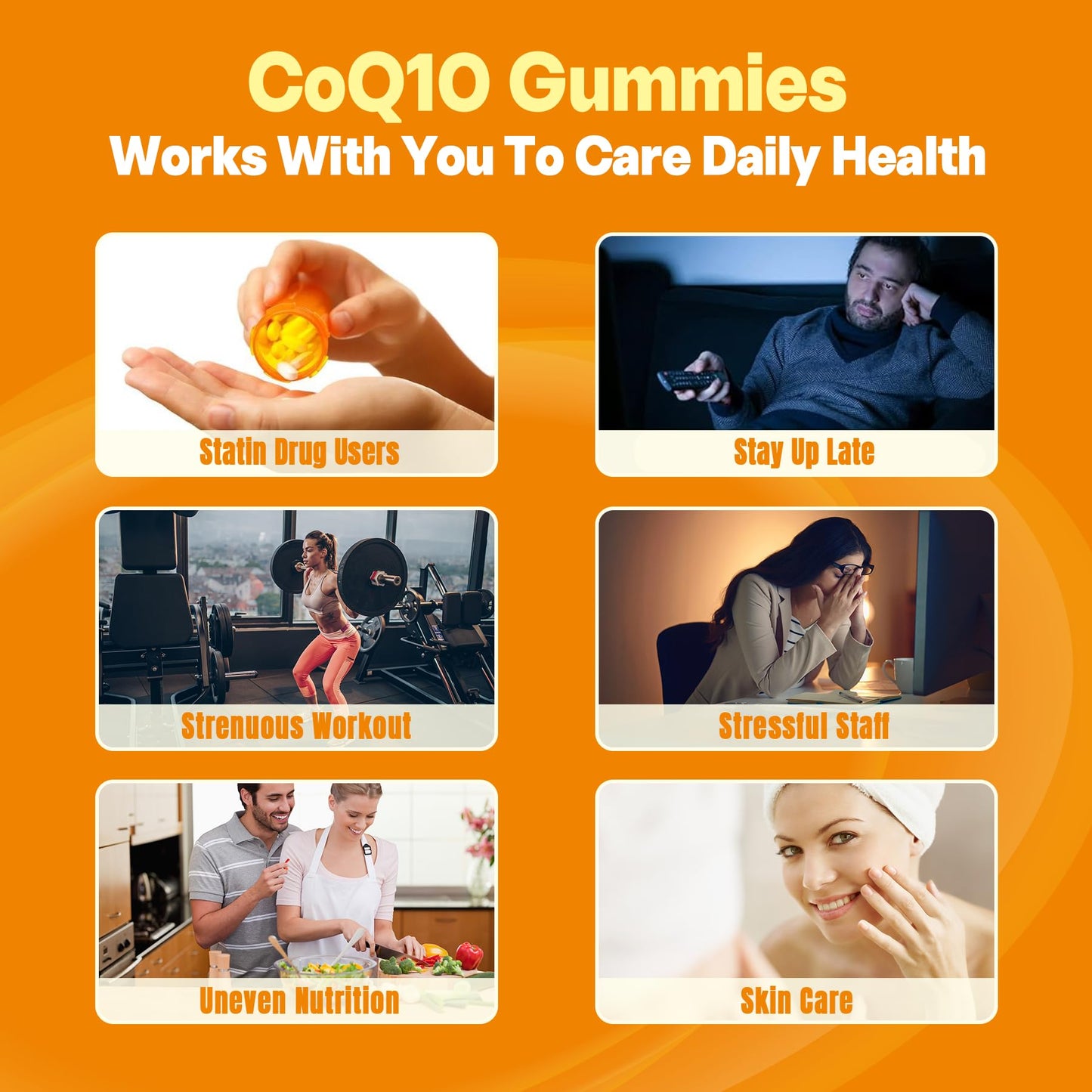 NEVISS Sugar-Free CoQ10-250mg Filled Gummies and Vegan Vitamin D3 5000IU & Methyl B12 1000mcg Gummies, 180 Gummies