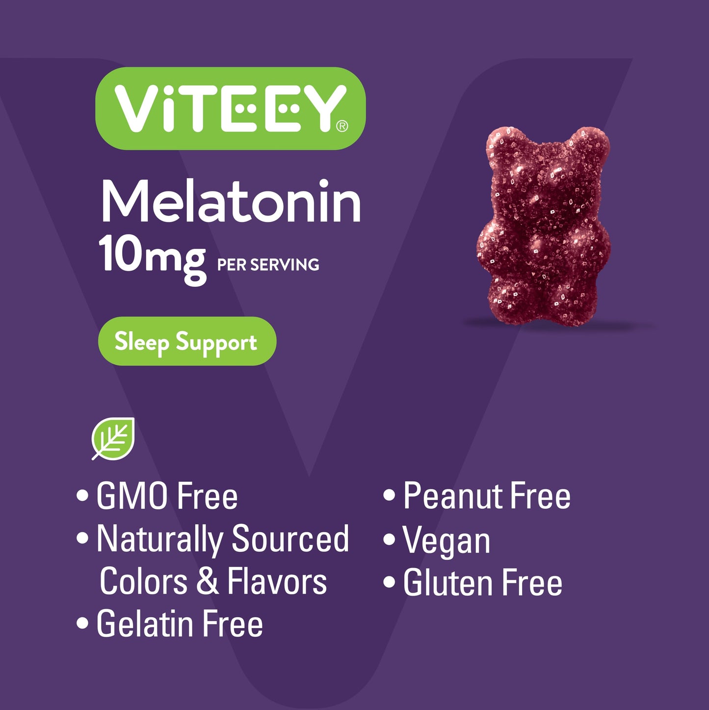 Viteey Melatonin Gummies 10mg 120 Count
