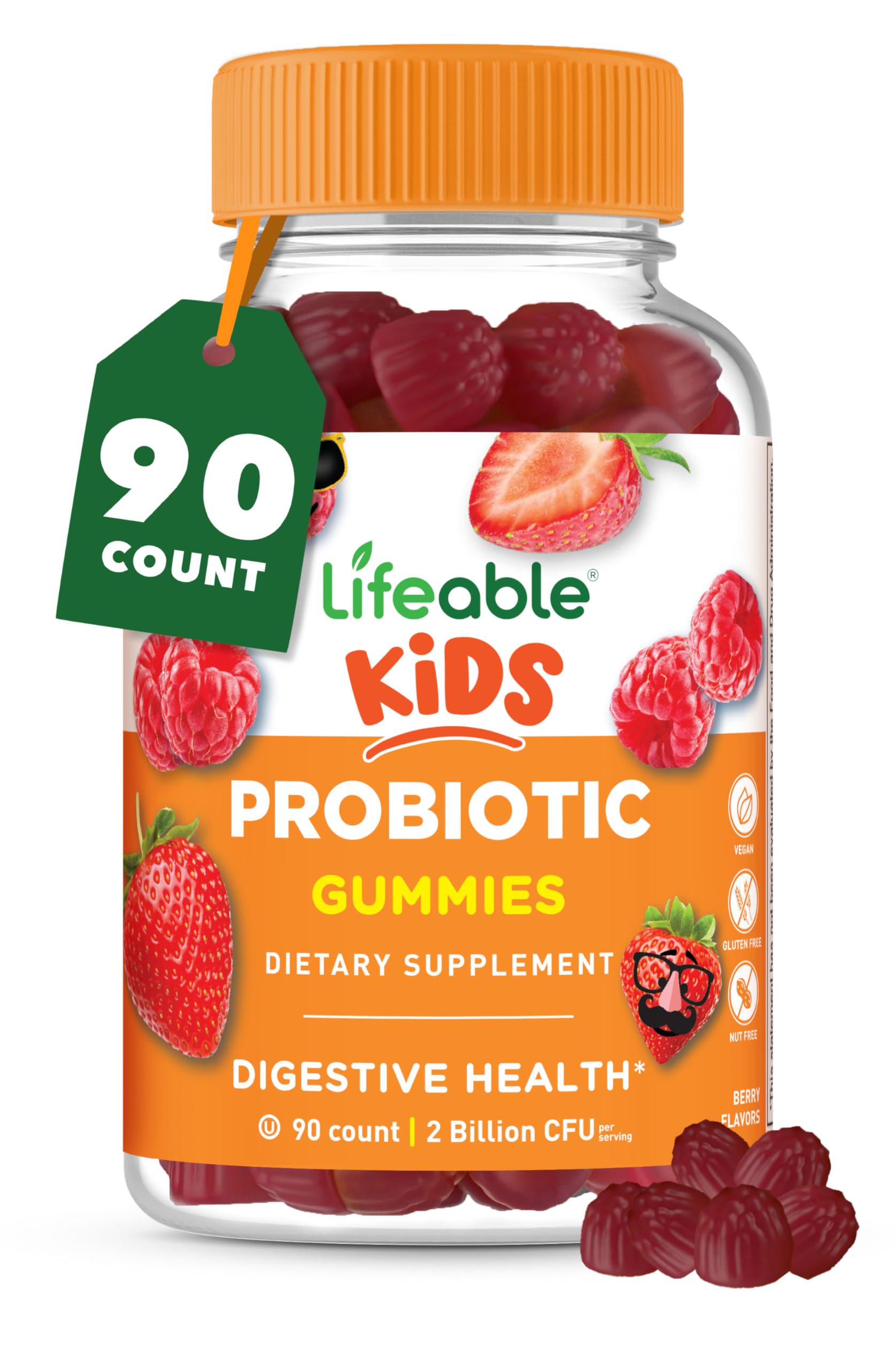 Lifeable Kids Probiotics Gummies 90 Count