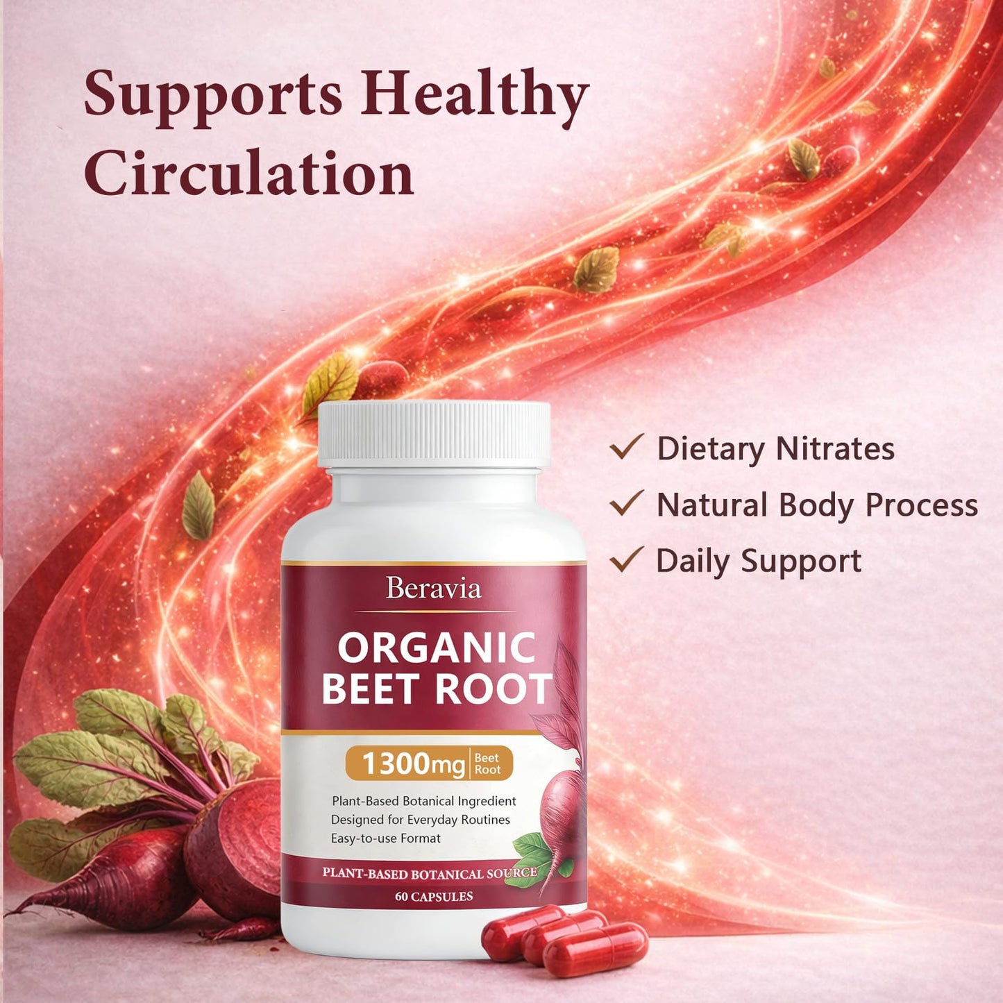 Beravia Beet Root Capsule 60 Capsules