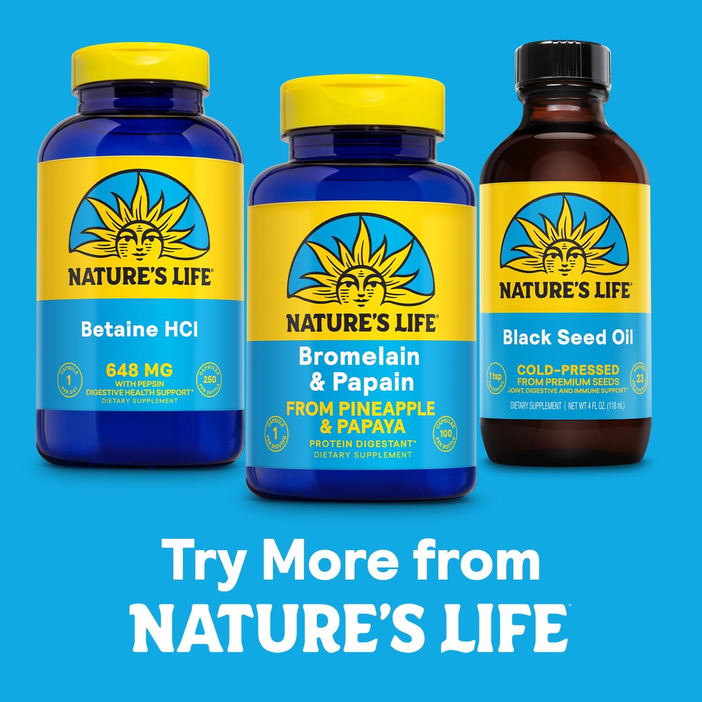 Nature's Life Bromelain & Papain Proteolytic Enzymes Capsule, 100 Vegetarian Capsules