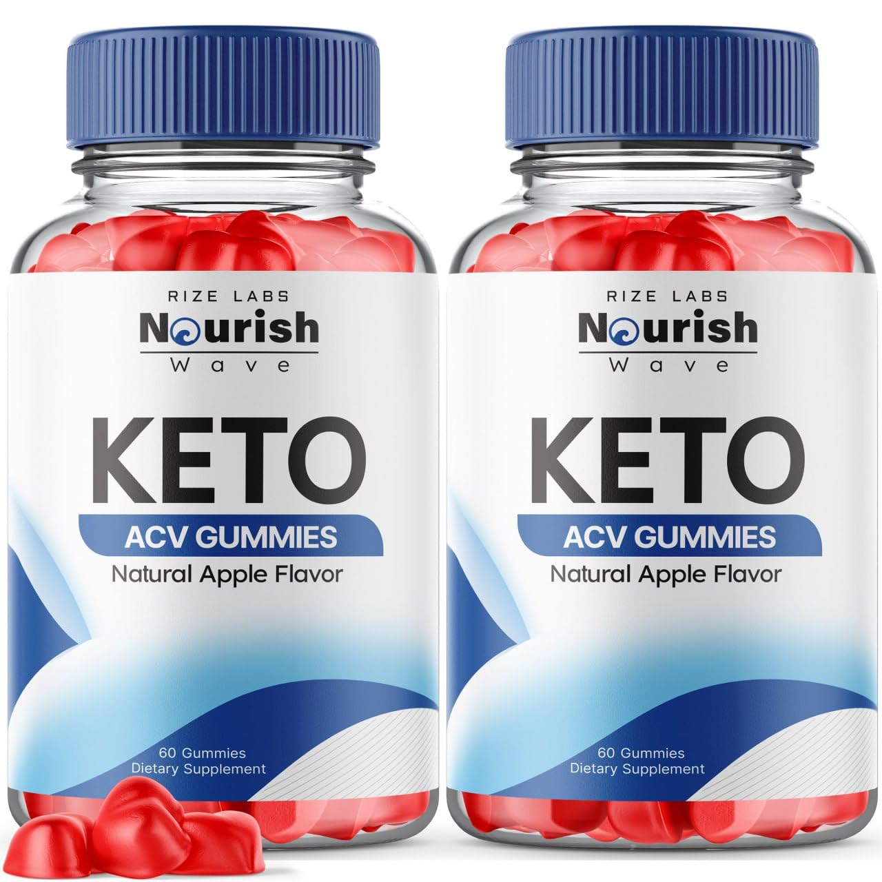 rize labs Nourish Wave Keto ACV Gummies 120 Gummies