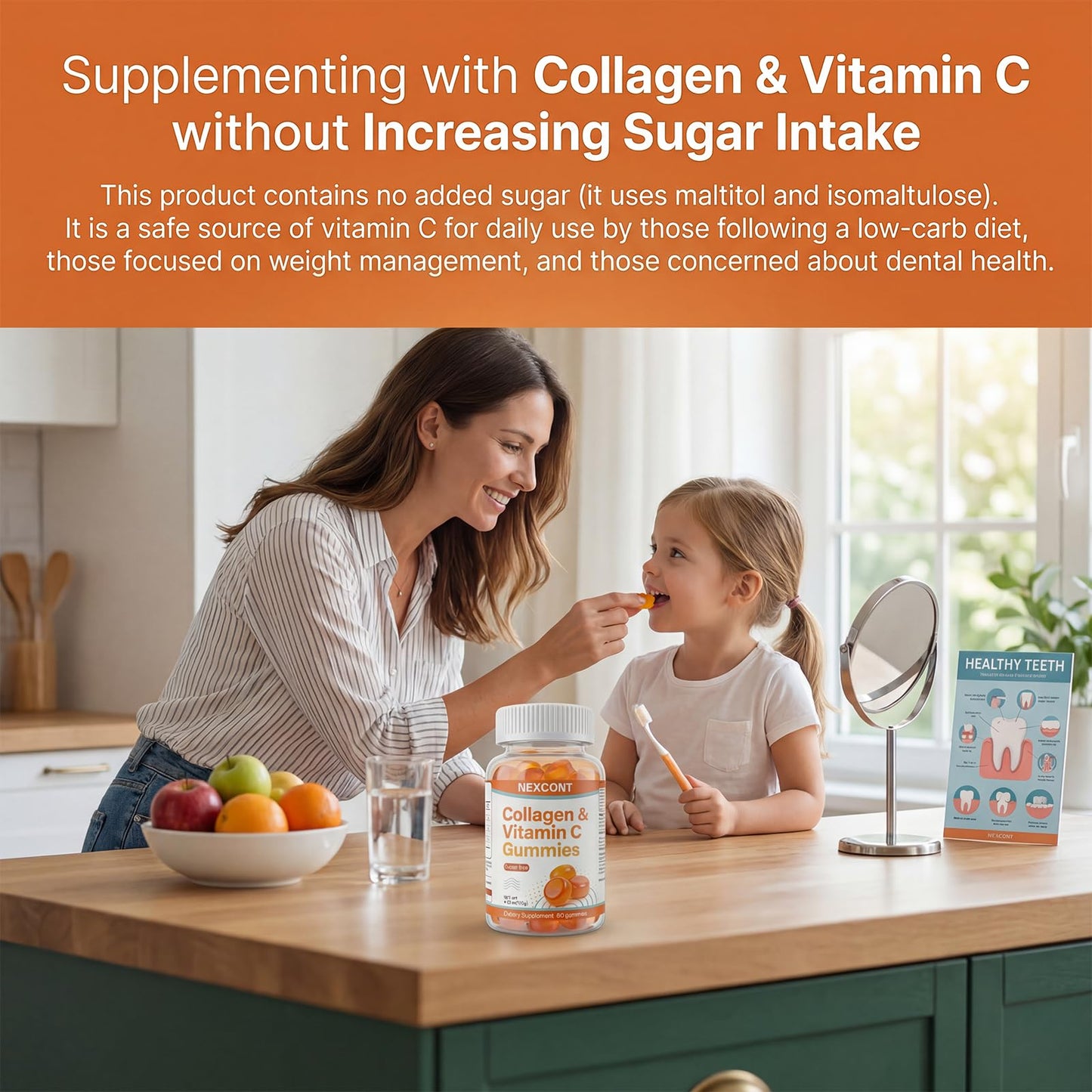 Oopeatol Collagen Gummies with Vitamin C & Type I Peptides, Gummy, 60 Count