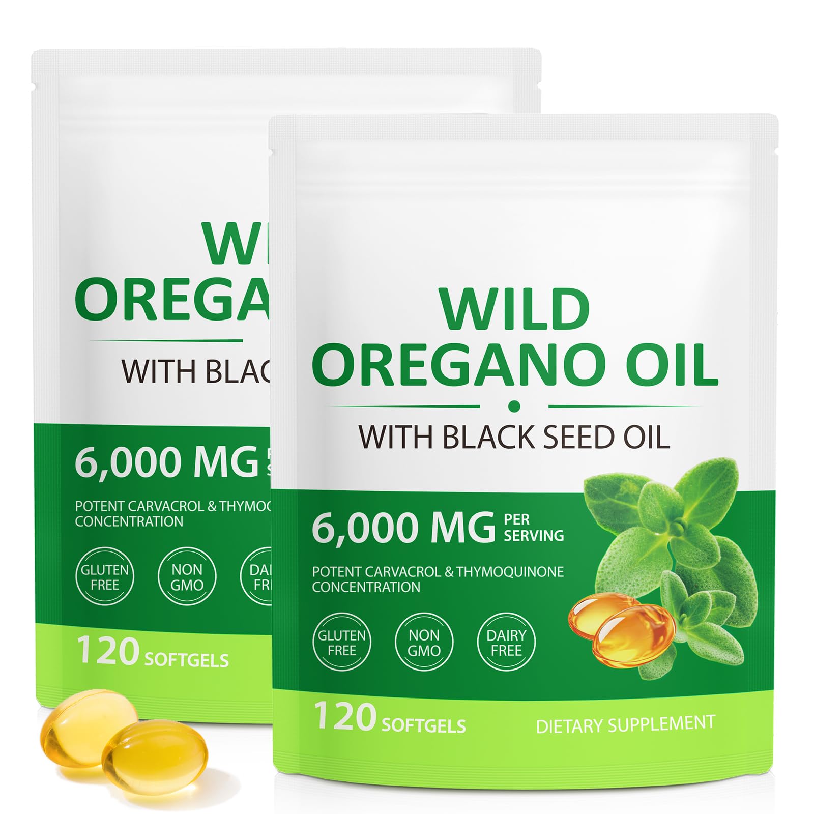 Cacukn Oil of Oregano Softgels with Black Seed Oil 240