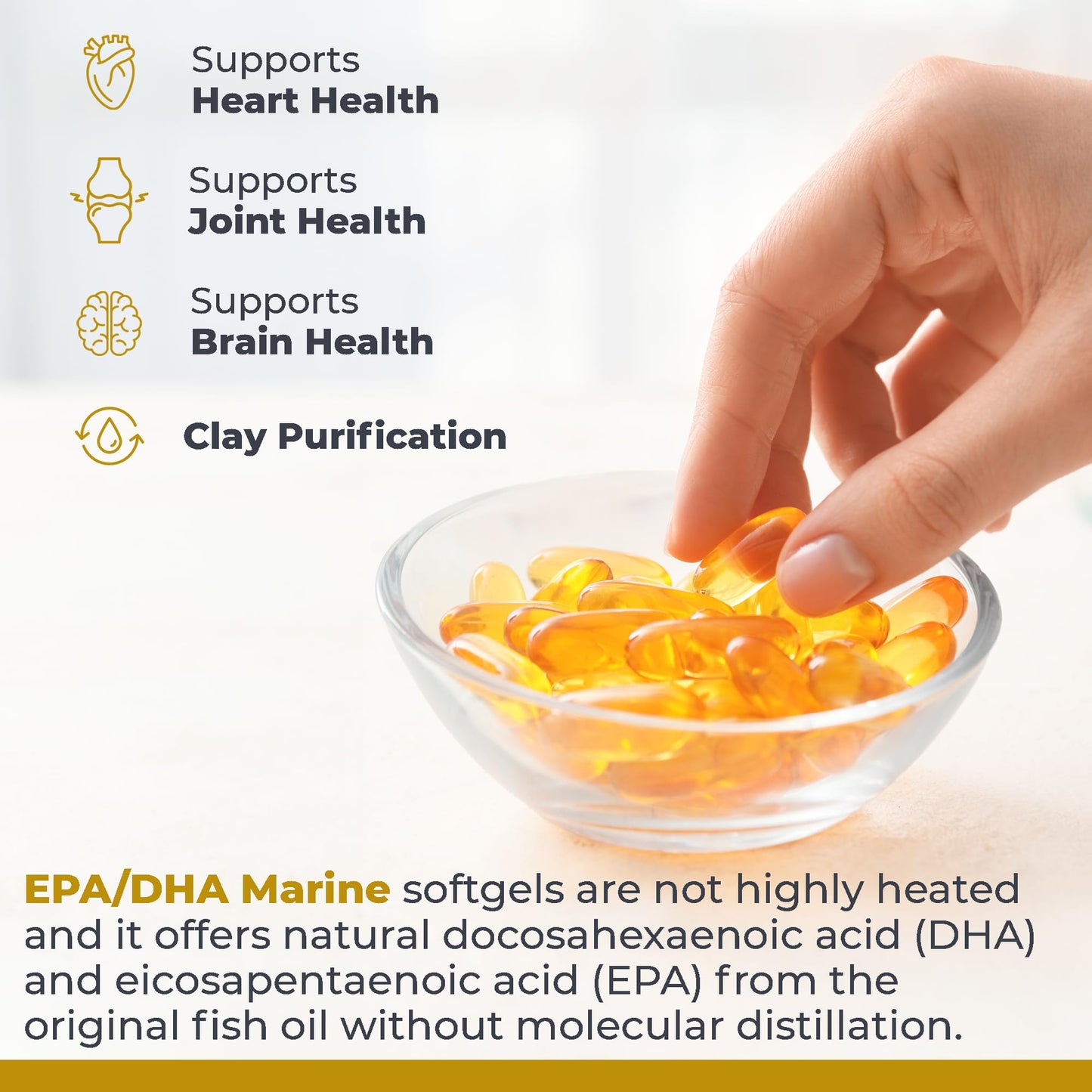 Premier Research Labs EPA DHA Marine Softgels Omega-3 Fish Oil, EPA/DHA Supplement, Natural, 90 Softgels