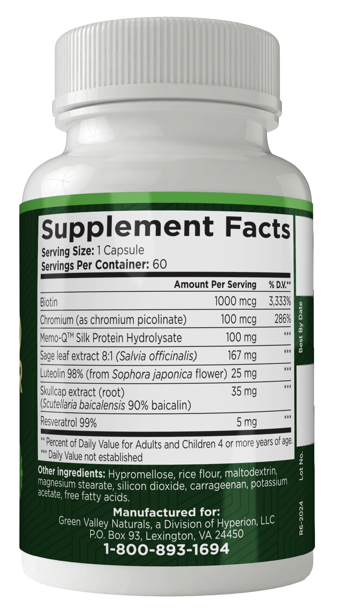 GREEN VALLEY NATURALS Advanced Brain Power Capsule 60 Count