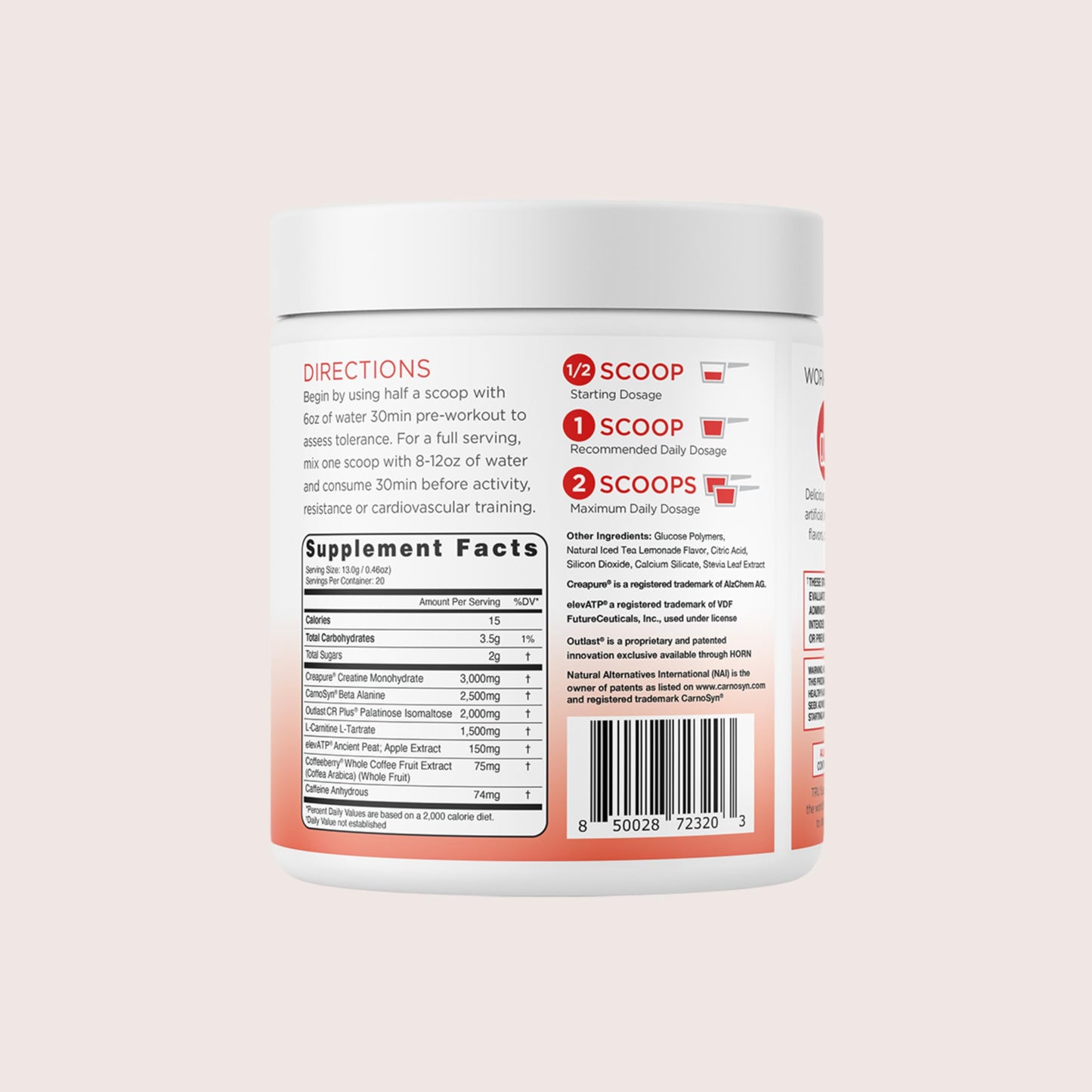TRU Supplements Energy Pre Workout Training Formula Powder 9.17 oz