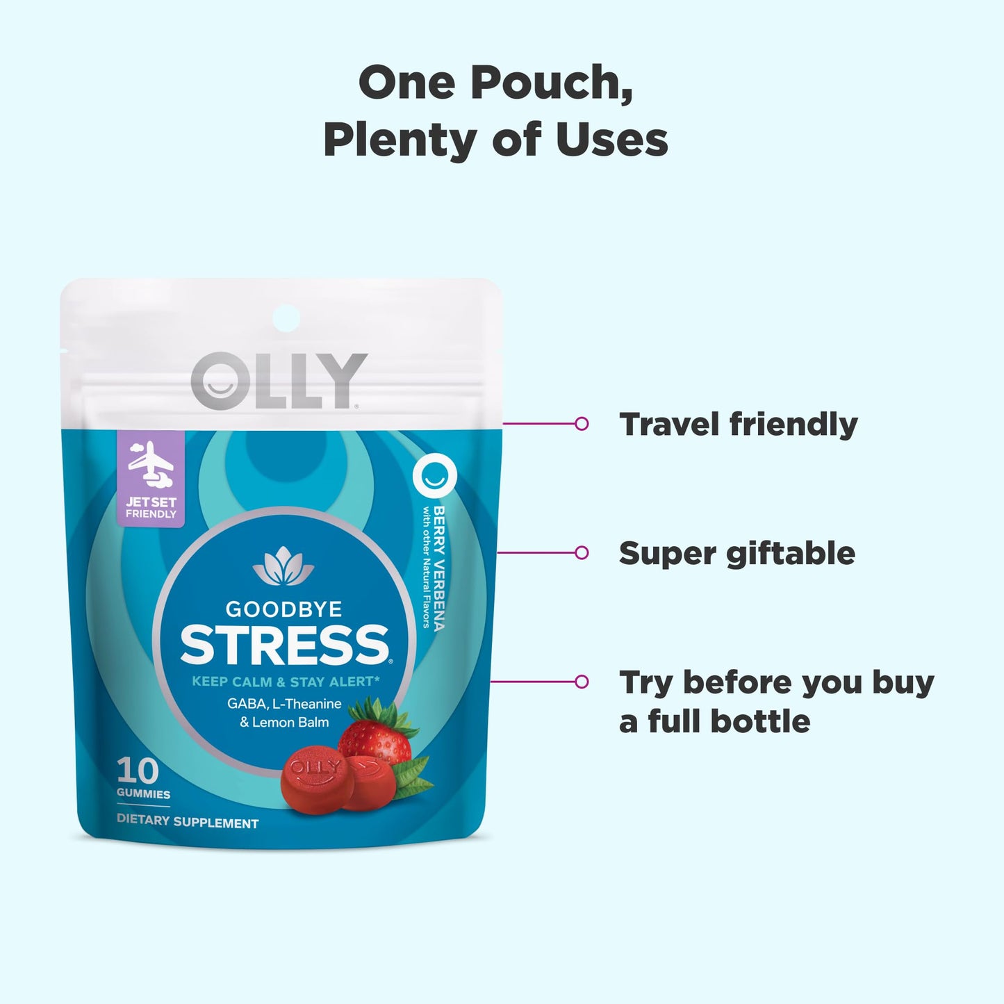 OLLY Goodbye Stress Gummies 10 Count