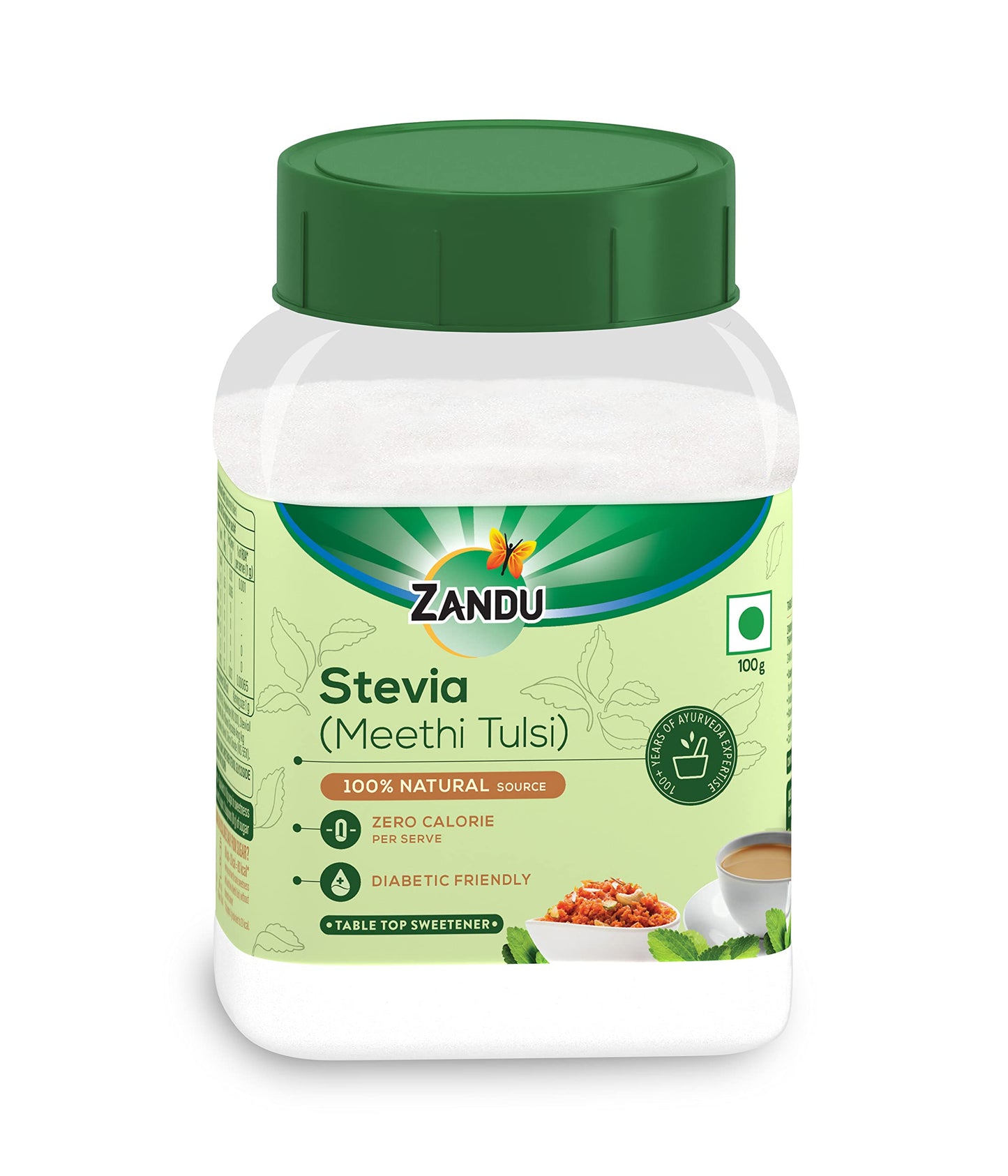 Zandu Stevia Meethi Tulsi Powder, 3.53 oz