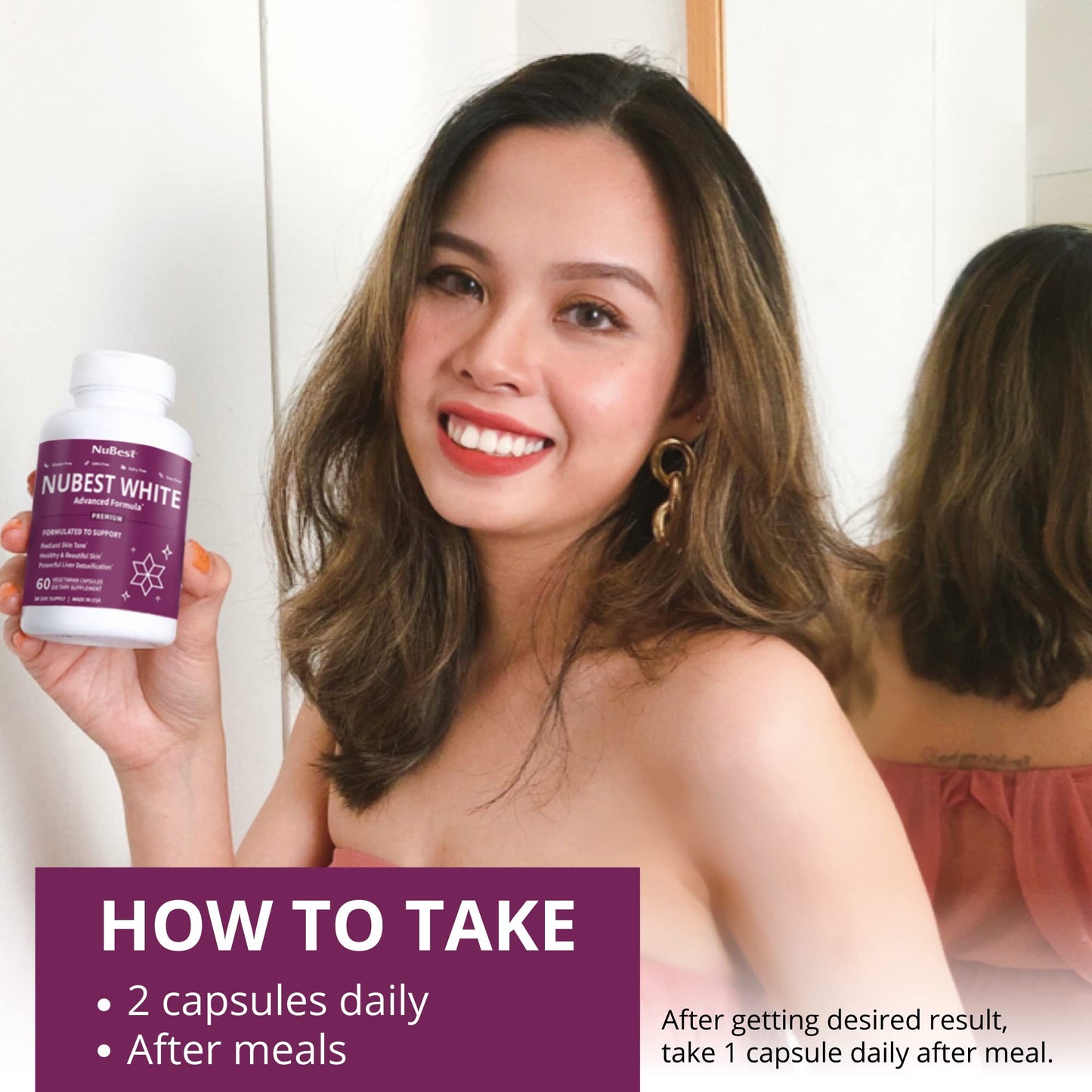NuBest Glutathione 400mg & Milk Thistle Extract, Skin Brightening, 360 Capsules