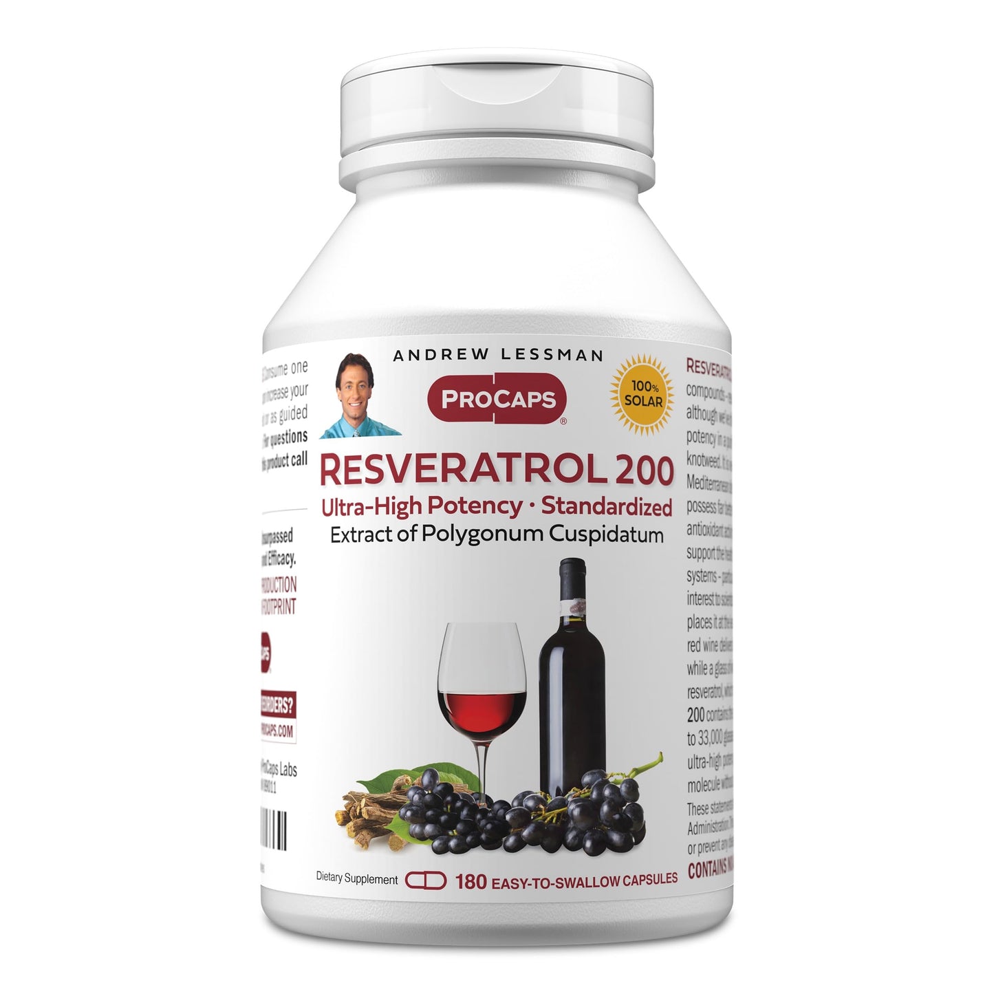ANDREW LESSMAN Resveratrol-200mg Capsule, 180 Count