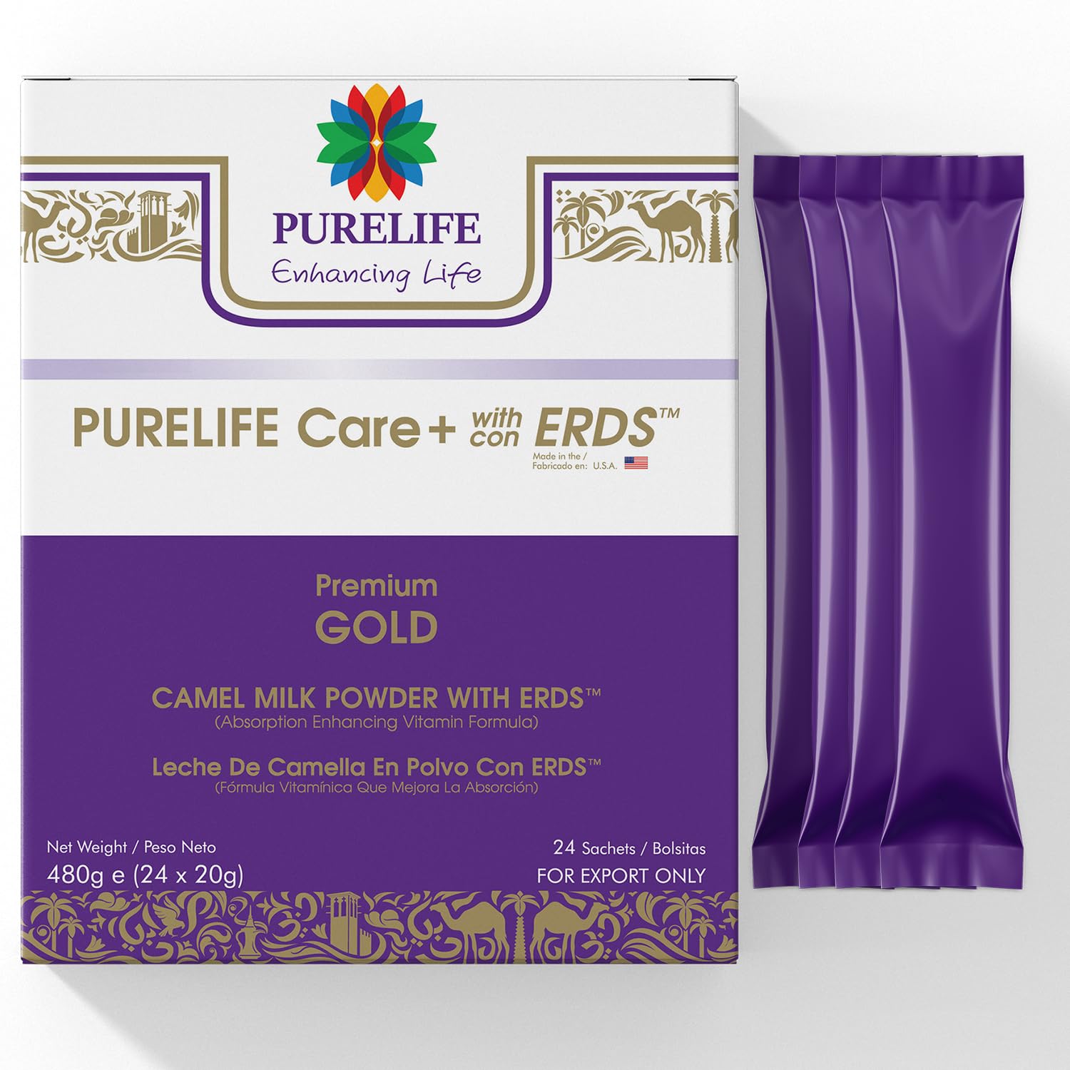 ERDS PURELIFE Care+ Camel Milk Powder 16.9 oz
