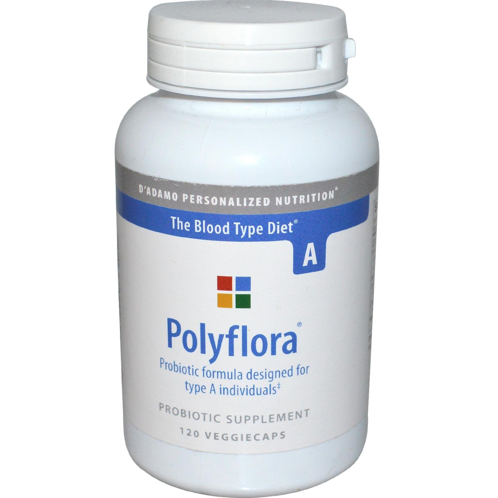 D'Adamo Personalized Nutrition Polyflora Probiotic Type A Capsule, 120 Count