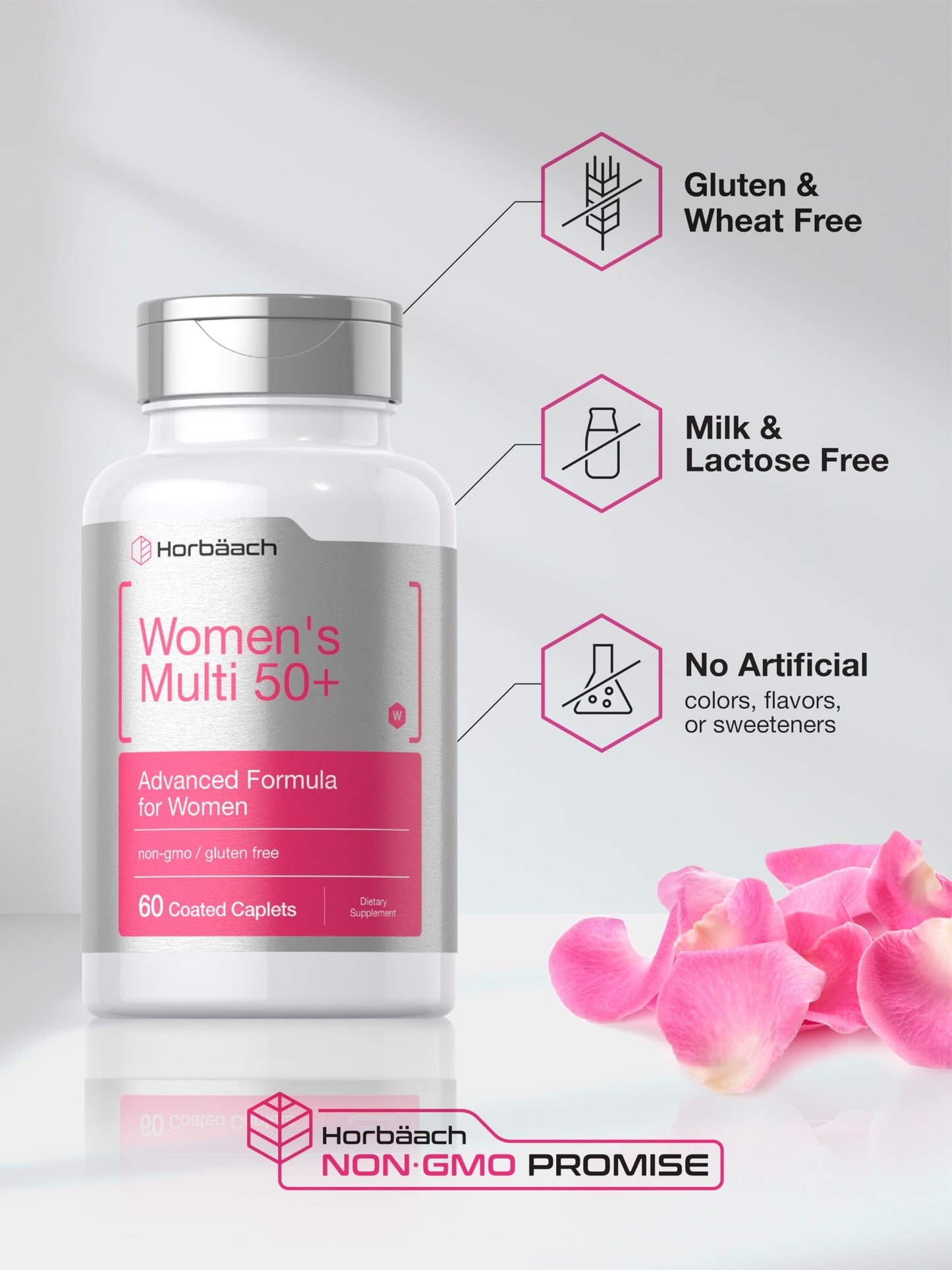 Horbäach Women's Multivitamin 50 Plus Caplets 60 Count