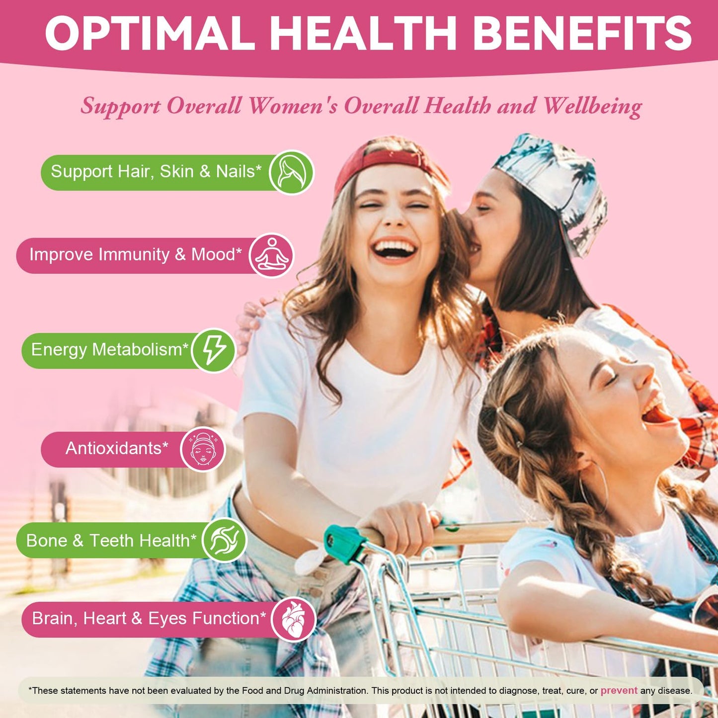 Totaria Sugar Free Multivitamin Gummies for Women 14+ with Iron, Inositol, Folate, Biotin, Vitamins A, C, B, D3, K2, Peach Flavor - 60 Gummies