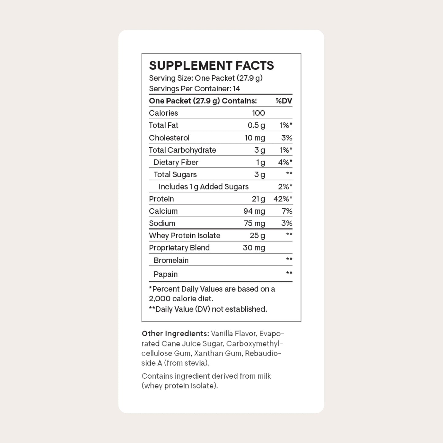 THORNE Whey Protein Isolate Protein Powder Vanilla, 14 Servings