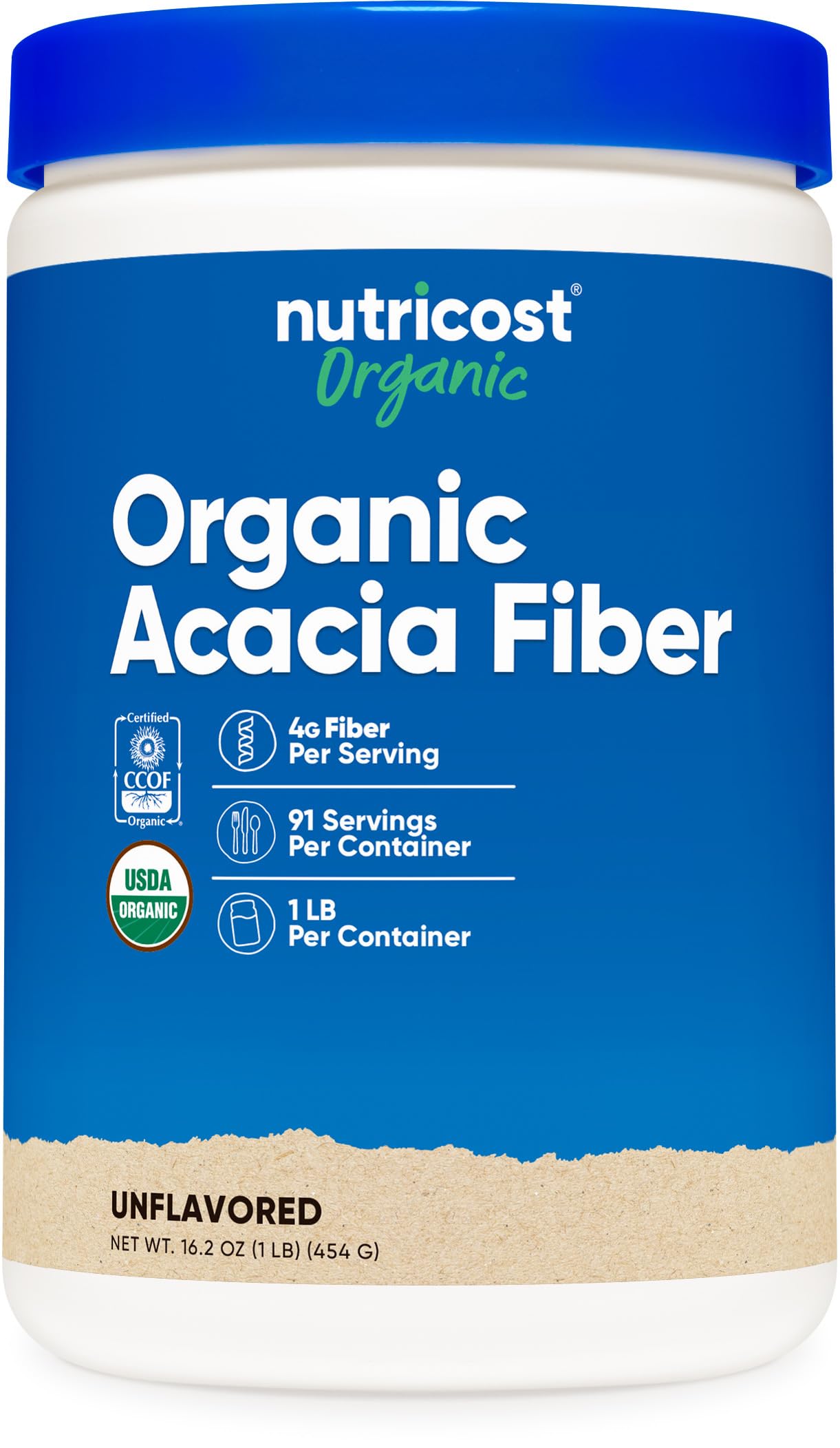 Nutricost Organic Acacia Fiber Powder 16.2 oz
