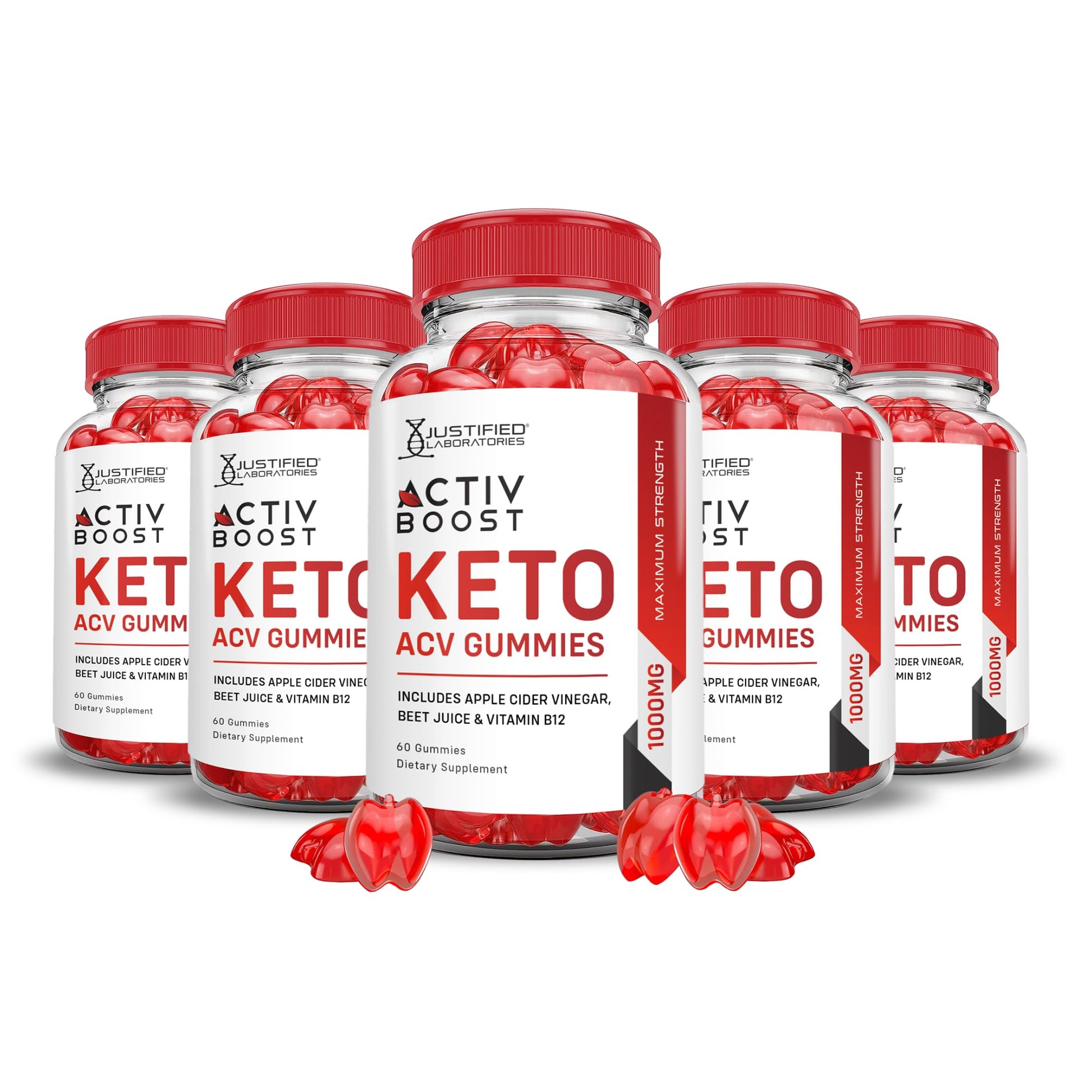 Justified Laboratories Activ Boost Keto ACV Gummies (1000 mg) 300 Gummies