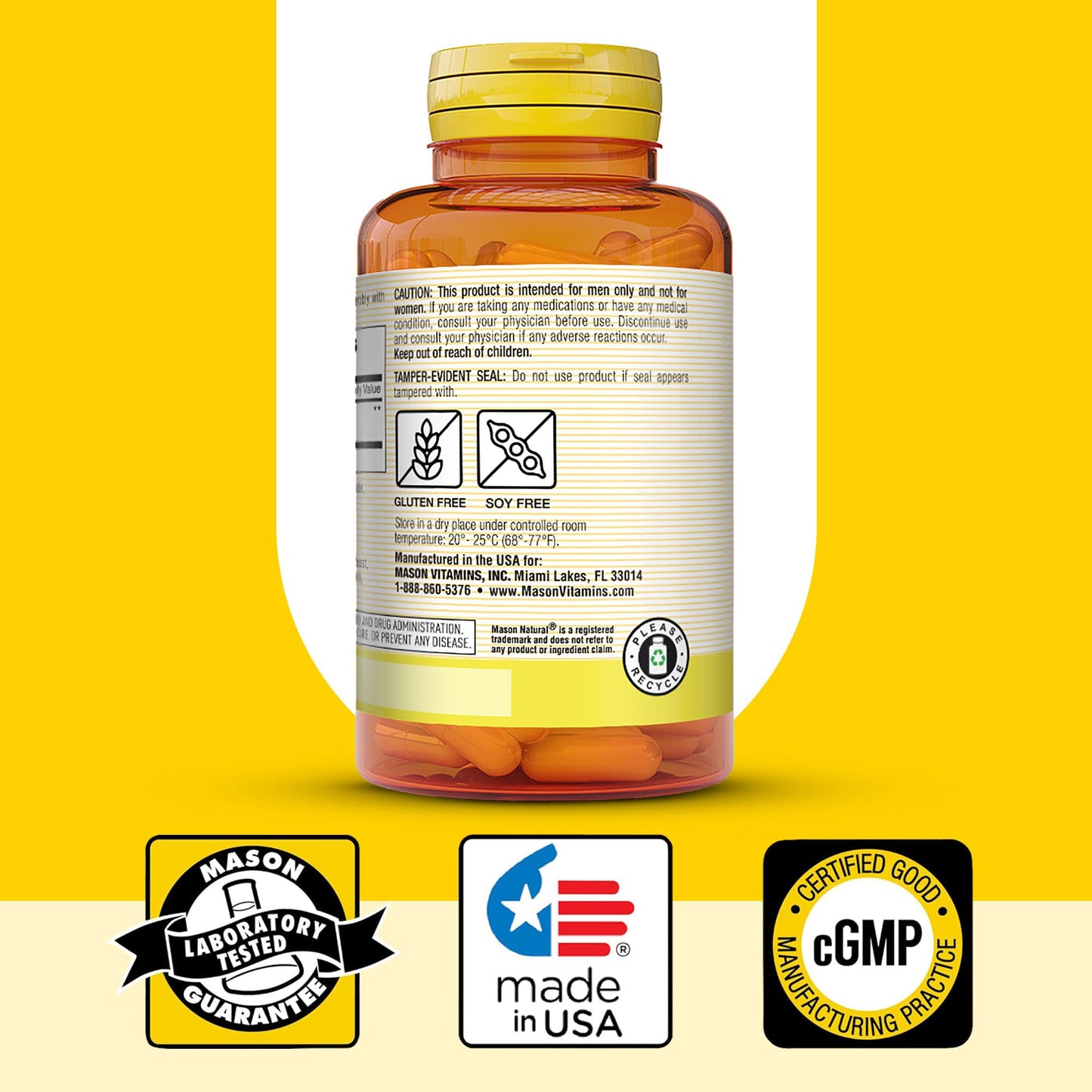 Mason Natural Saw Palmetto 500 mg Capsules, 90 Count