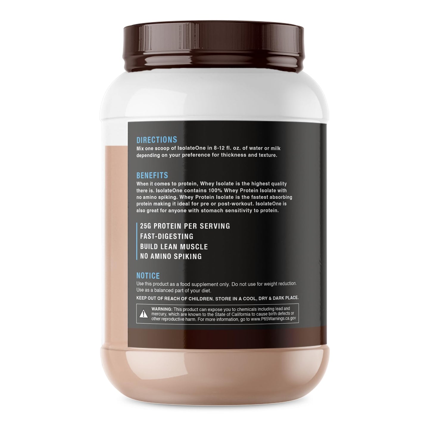 NutraOne IsolateOne Whey Protein Isolate Powder 31.9 Servings