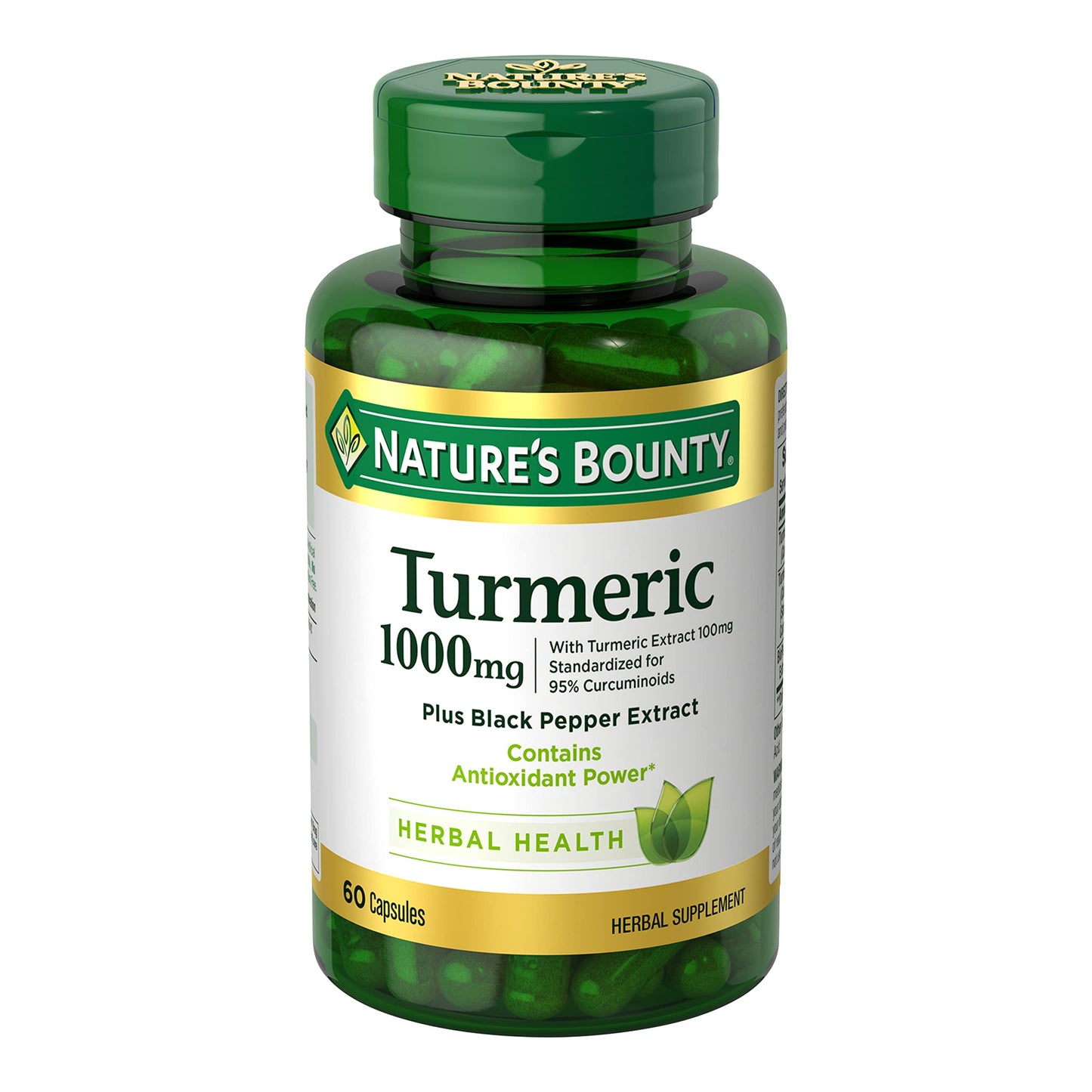 Nature's Bounty Turmeric with Black Pepper Extract 1000mg Capsule, 60 Count