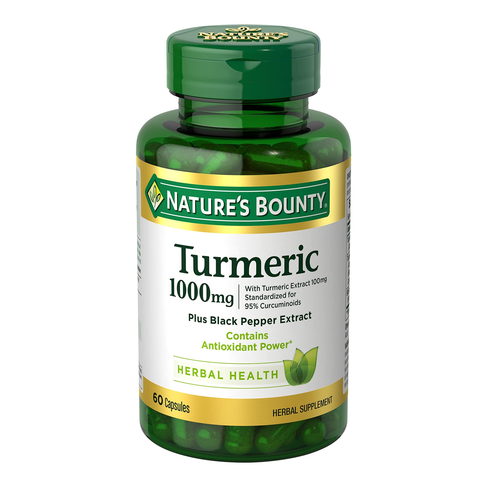 Nature's Bounty Turmeric with Black Pepper Extract 1000mg Capsule, 60 Count